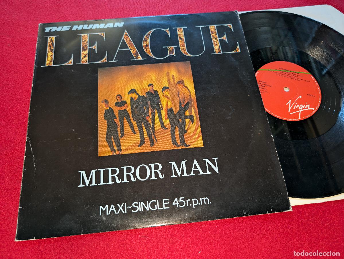 Discos de vinilo: THE HUMAN LEAGUE Mirror man/You remind me of gold/Instrumental 12'' MX 1982 Virgin ESPA&Ntilde;A SPAIN