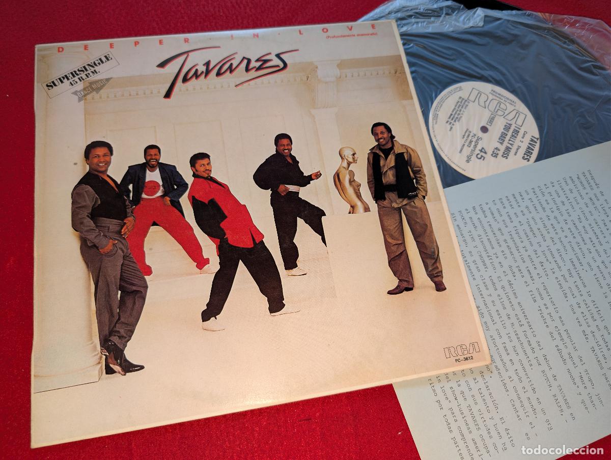 Discos de vinilo: TAVARES Deeper in love/I really miss you baby 12'' MX 1983 RCA ESPA&Ntilde;A SPAIN promo + HOJA PROMO
