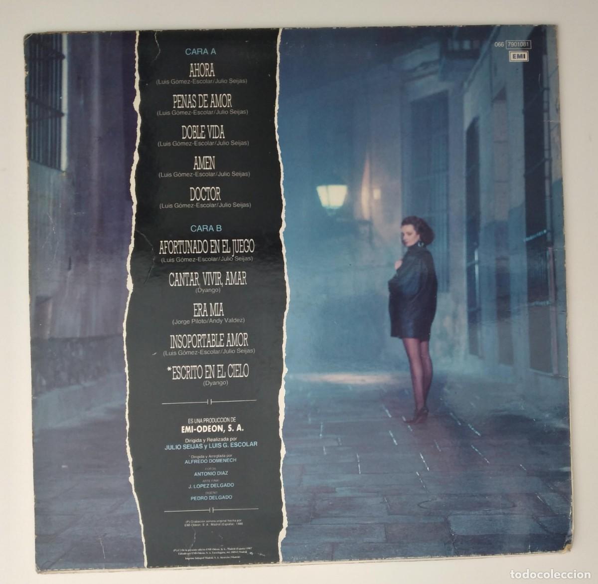 Discos de vinilo: Vinilo: DYANGO -Cae la noche -LP 1988 EMI - Foto 2