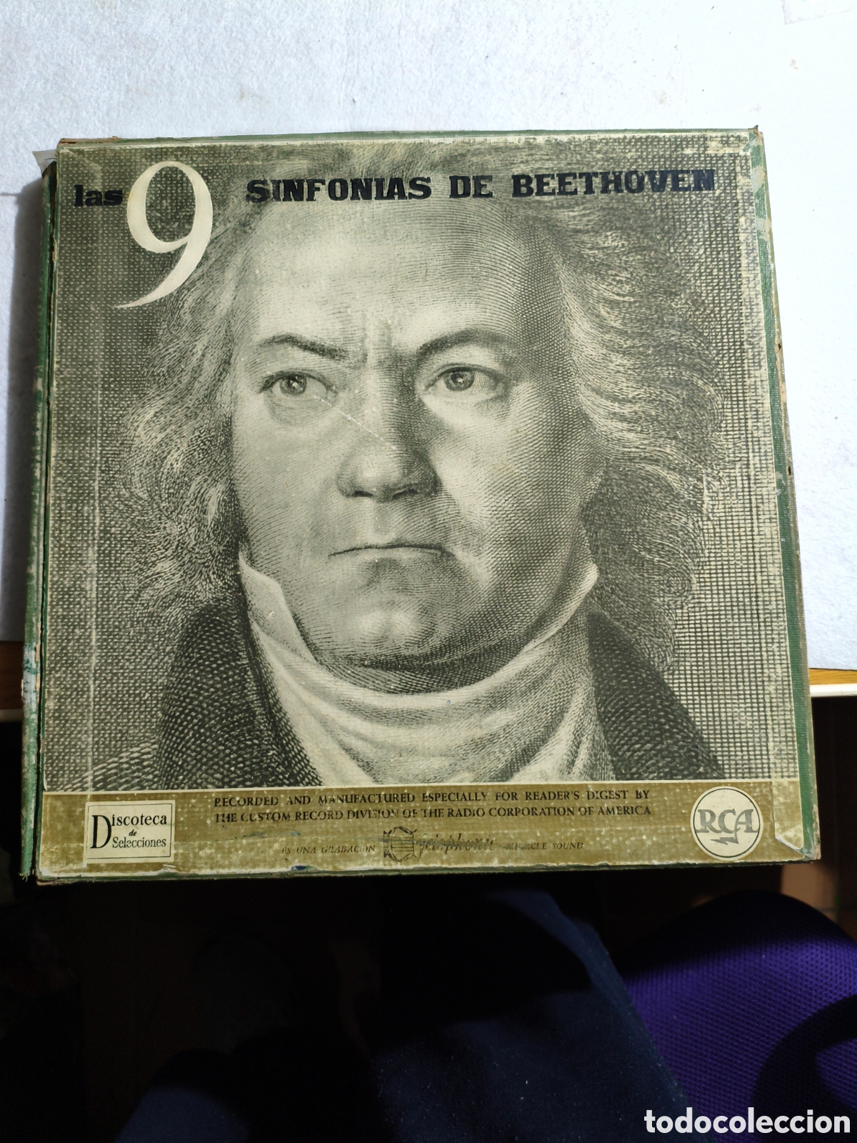 Discos de vinilo: Caja 7 LP Las 9 Sinfon&iacute;as de Beethoven - Discoteca de Selecciones / RCA Cyclophonic