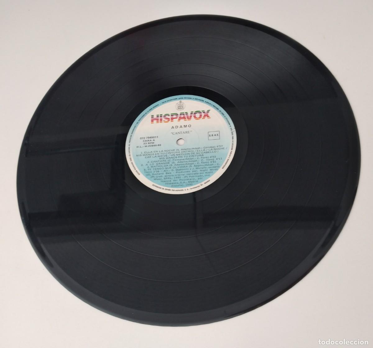 Discos de vinilo: Vinilo: ADAMO - Cantar&eacute; -LP, 1990 - Foto 2
