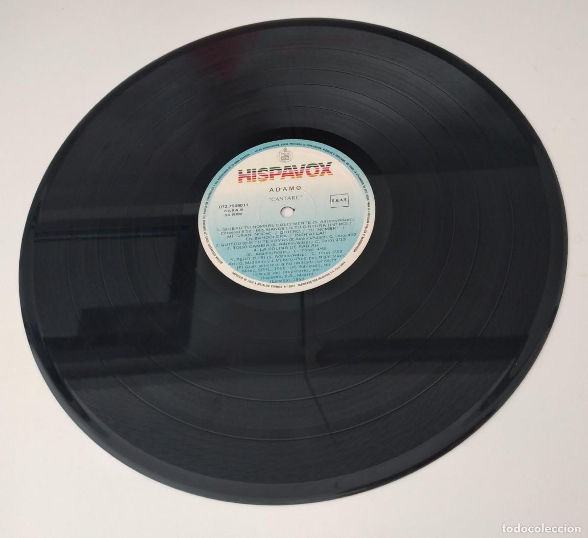 Discos de vinilo: Vinilo: ADAMO - Cantar&eacute; -LP, 1990 - Foto 3