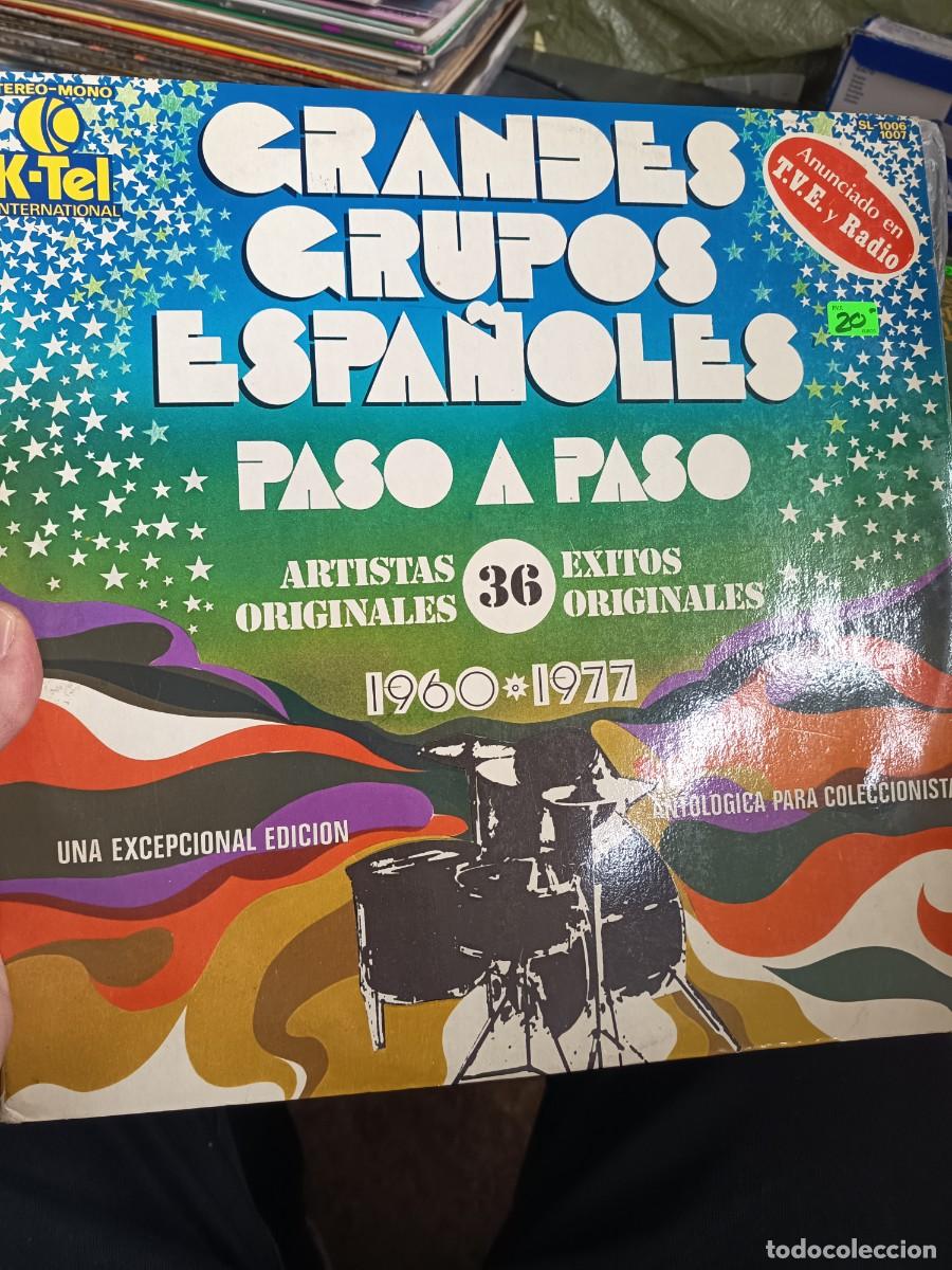 Discos de vinilo: DISCO LP GRANDES GRUPOS ESPA&Ntilde;OLES PASO A PASO,( doble)