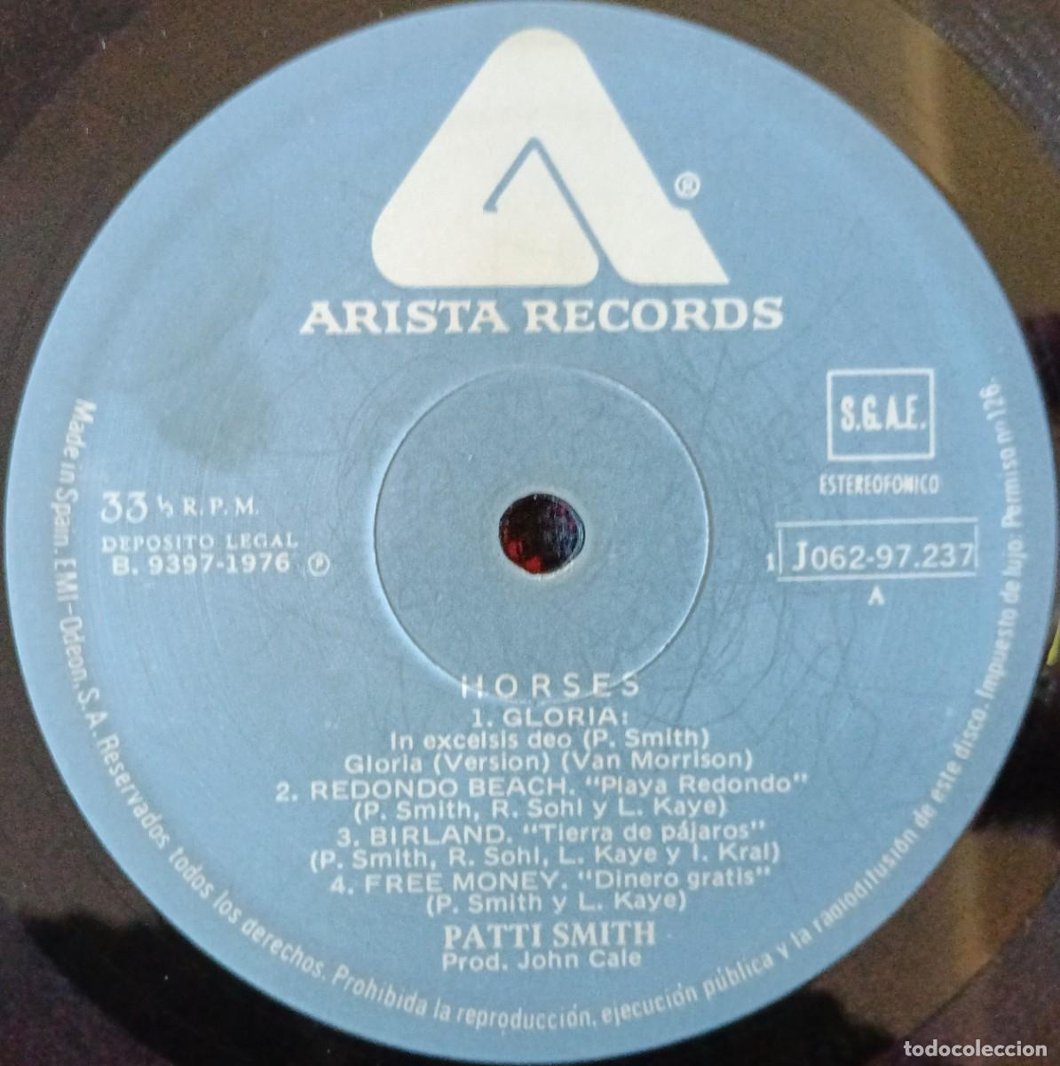 Discos de vinilo: PATTI SMITH ** Horses ** VINILO LP 1976 - Foto 5