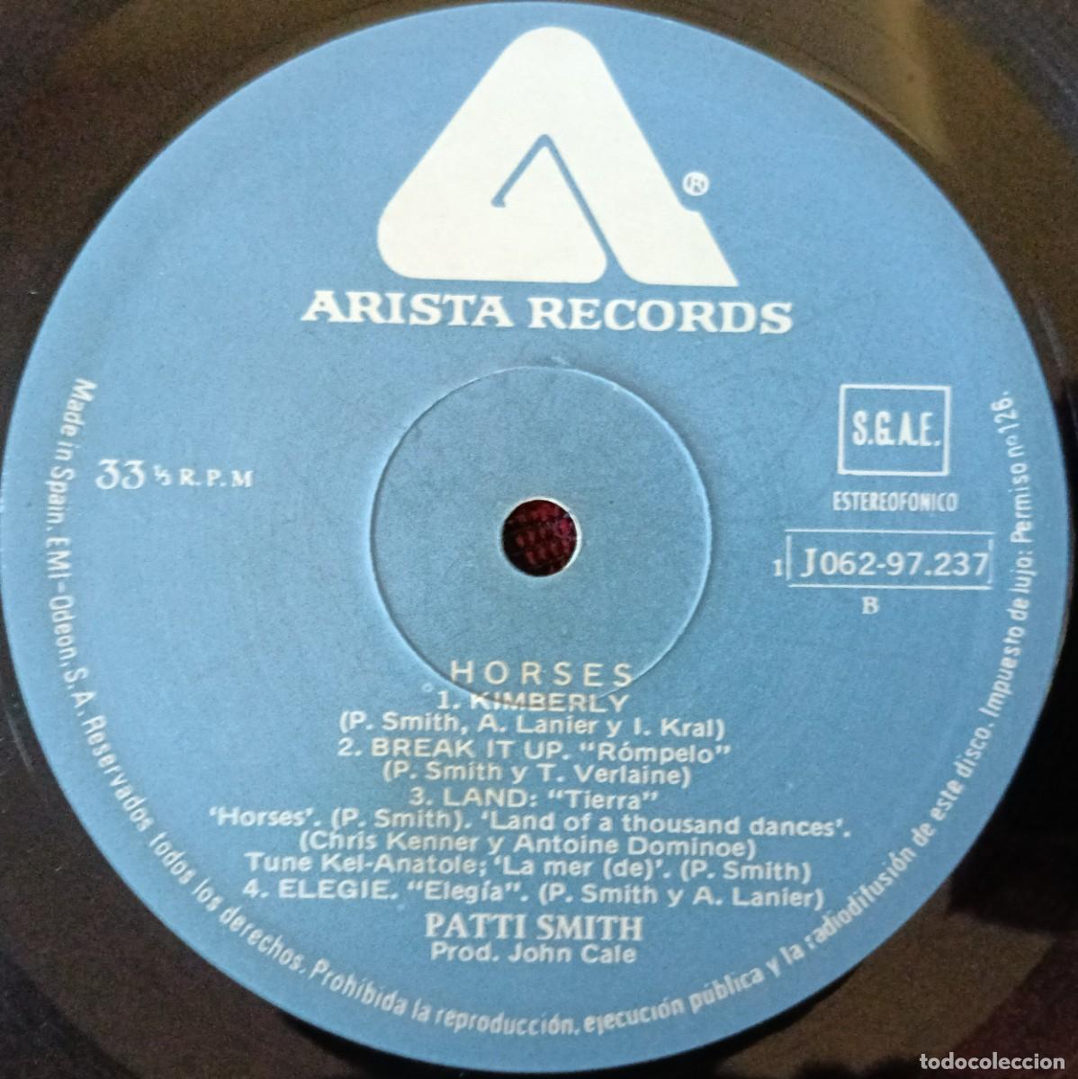 Discos de vinilo: PATTI SMITH ** Horses ** VINILO LP 1976 - Foto 6