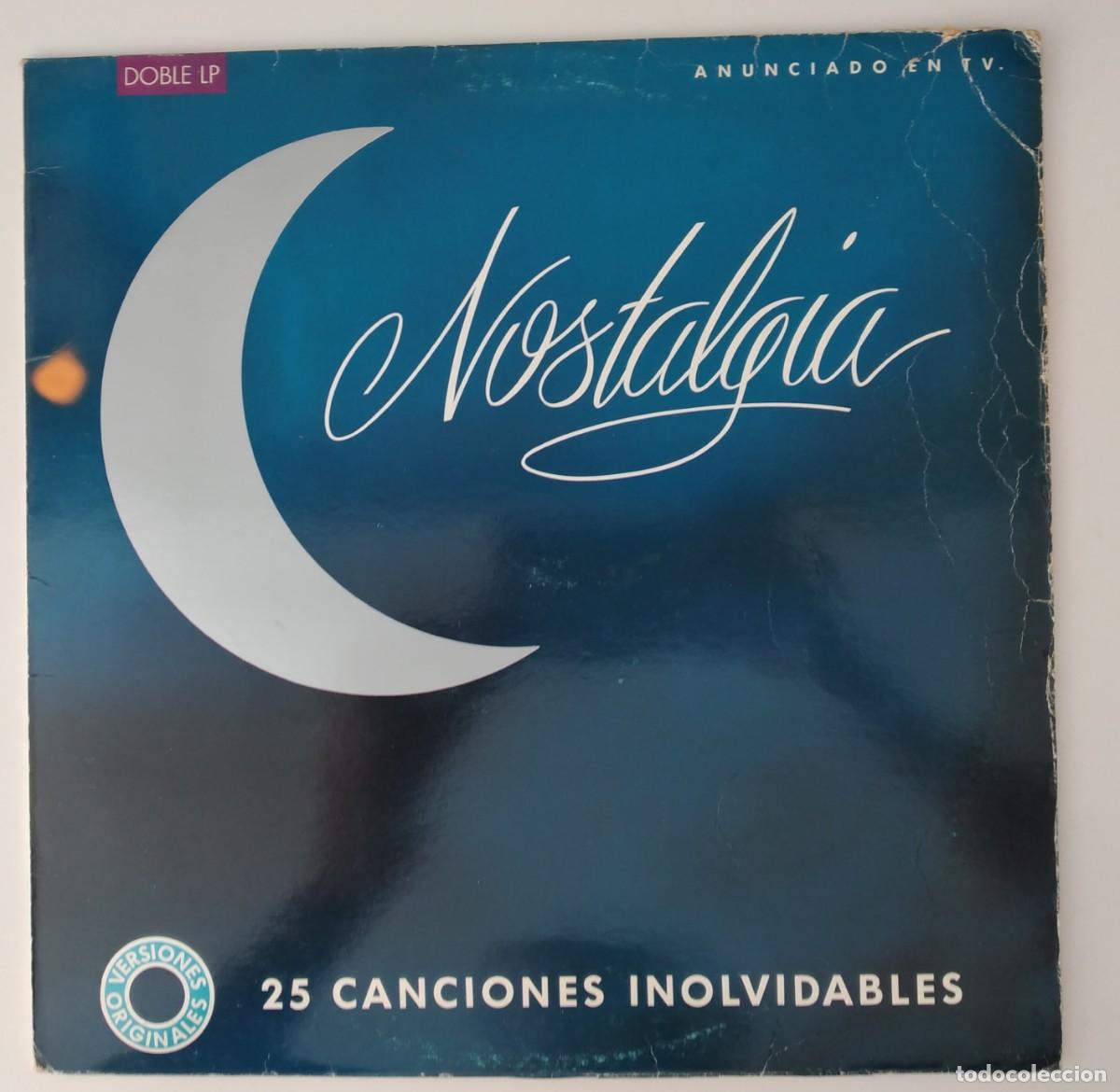 Discos de vinilo: Vinilo: Nostalgia. 25 canciones inolvidables. 2 LP
