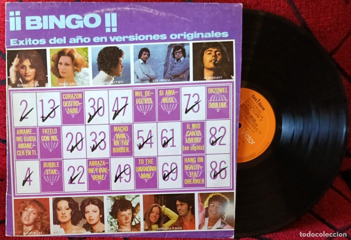 Discos de vinilo: &iexcl;&iexcl;Bingo!! Exitos Del A&ntilde;o En Versiones Originales VINILO LP 1978 Lucio Battisti, Vangelis, Anna Oxa