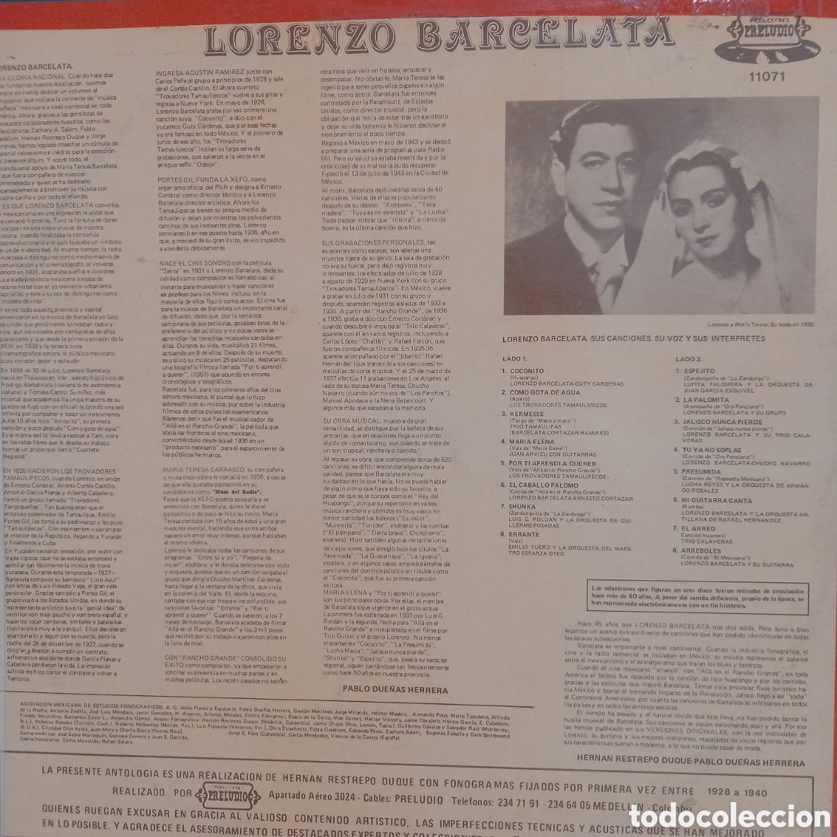 Discos de vinilo: Lp lorenzo barcelata vinyl record - Foto 5