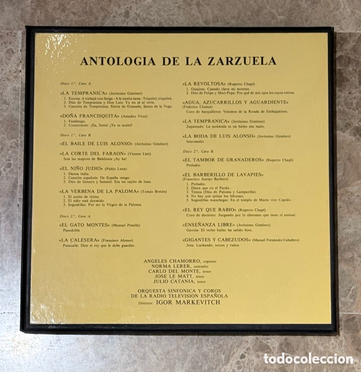 Discos de vinilo: Antolog&iacute;a de la Zarzuela - Orquesta RTVE - Foto 2
