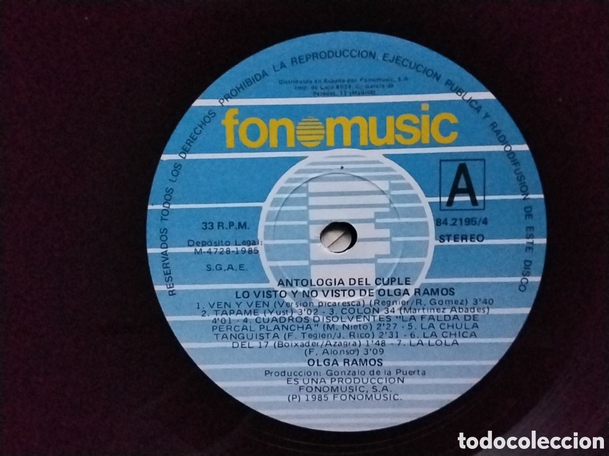 Discos de vinilo: LP OLGA RAMOS ANTOLOGIA DEL CUPLE - Foto 5