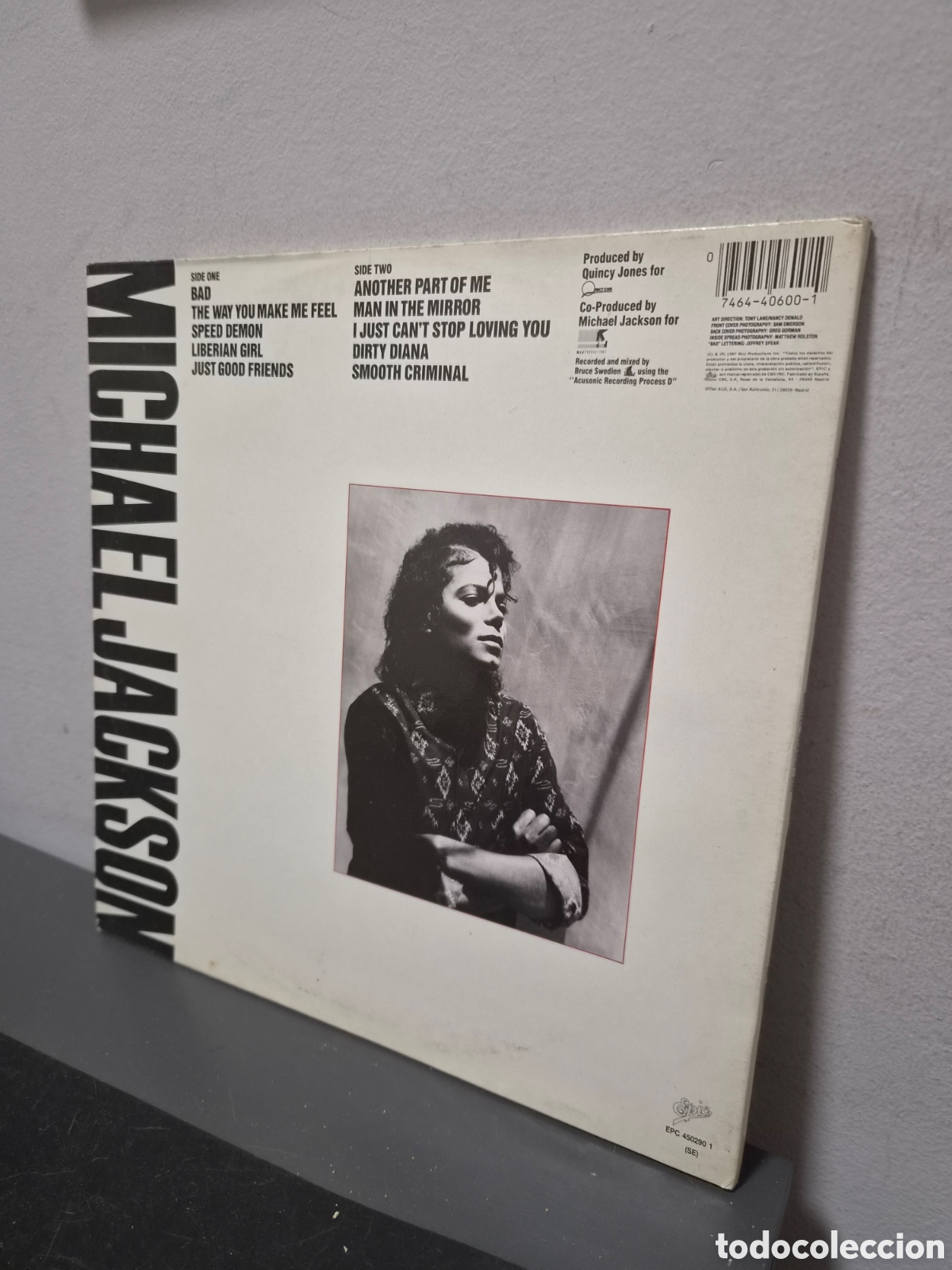 Discos de vinilo: ANTIGUO LP MICHAEL JACKSON BAD ORIGINAL - Foto 2