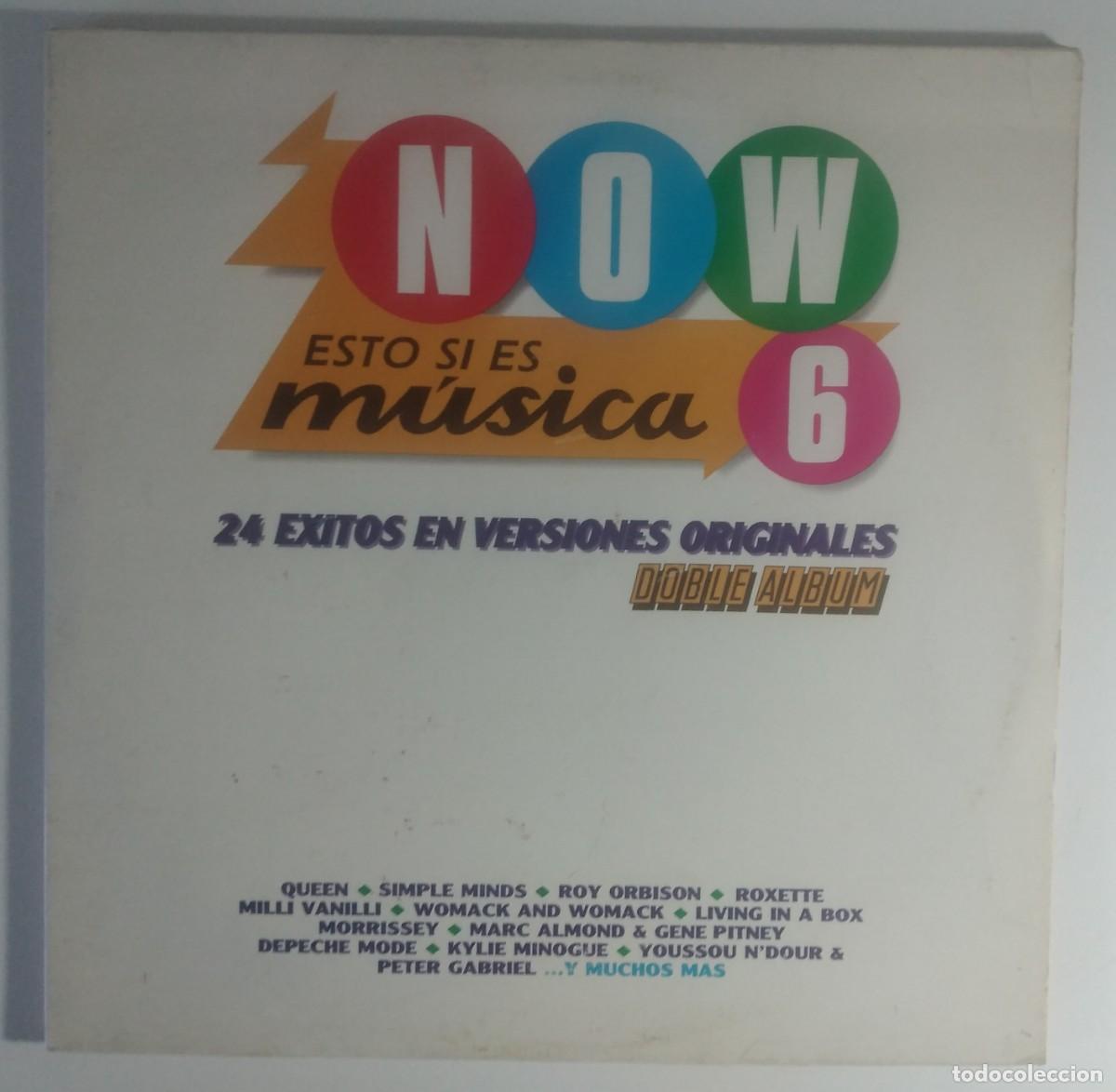 Discos de vinilo: Vinilo: Now 6 esto s&iacute; es m&uacute;sica -24 &eacute;xitos en versiones originales (doble album)