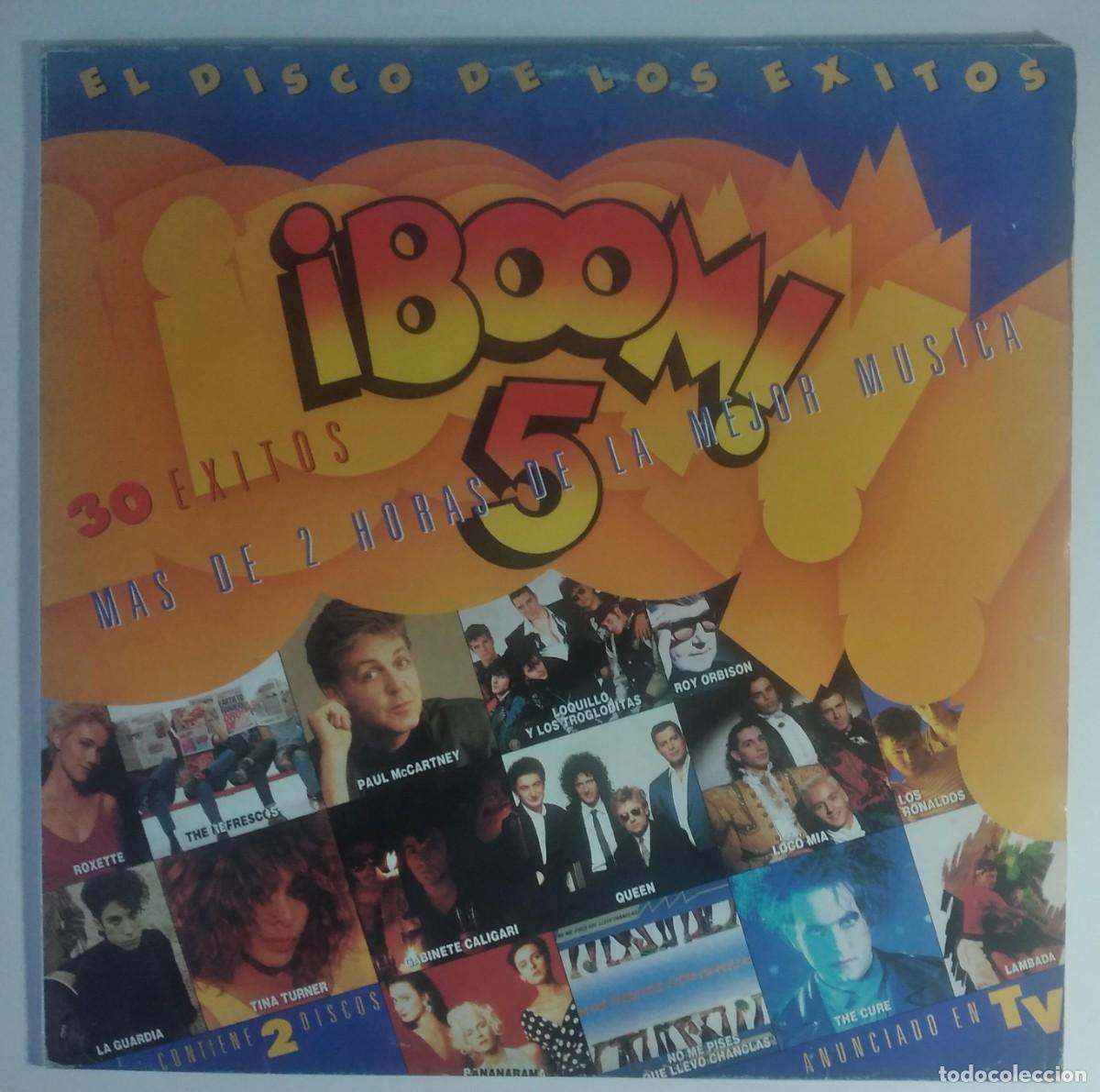 Discos de vinilo: Vinilo: &iexcl;BOOM! 5 &rdquo;El Disco de los &Eacute;xitos&rdquo; -Doble LP -Recopilatorio del A&ntilde;o 89 -EMI-Odeon, 1989