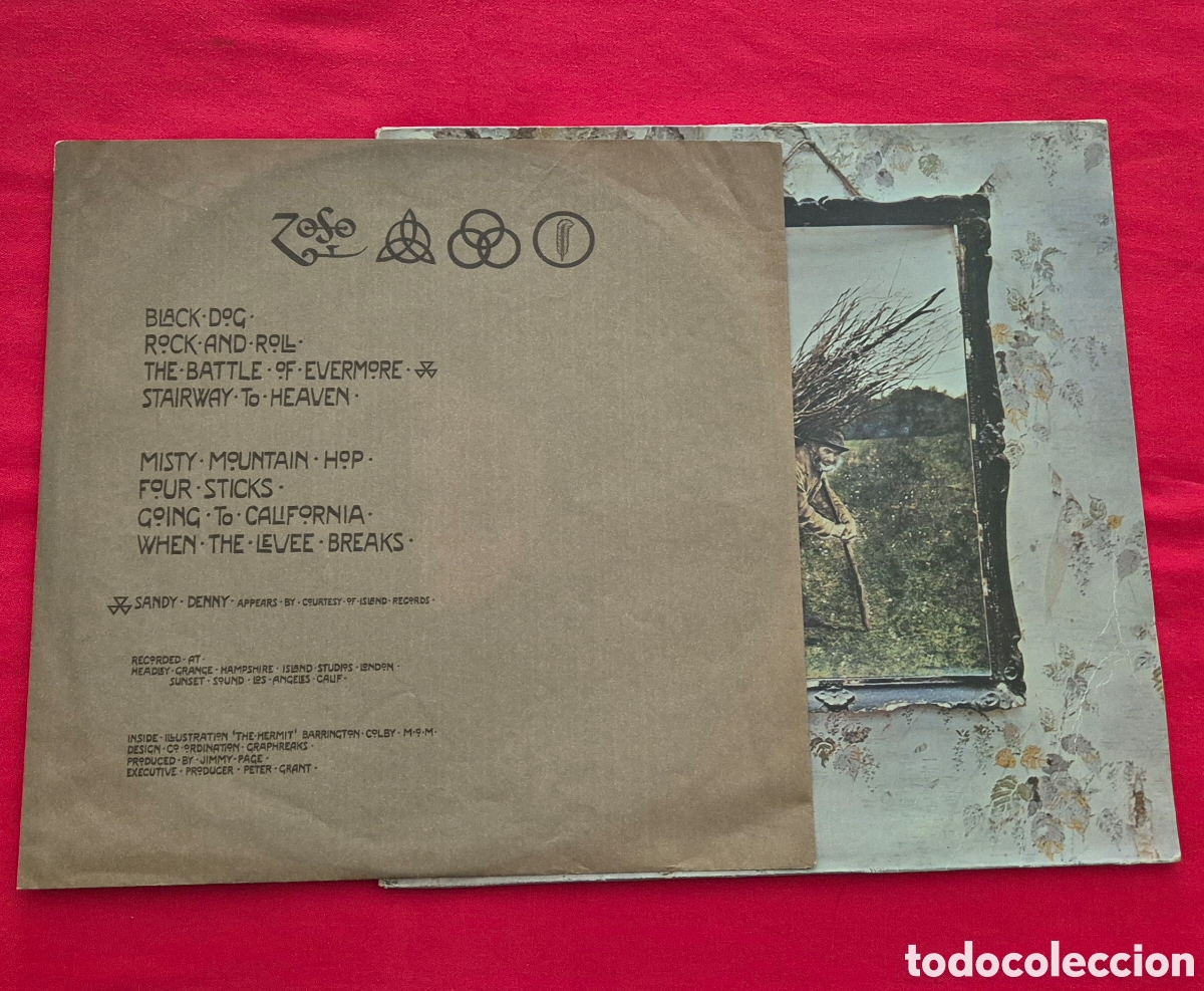 Discos de vinilo: Led Zeppelin - Led Zeppelin IV Lp Spain - Foto 4