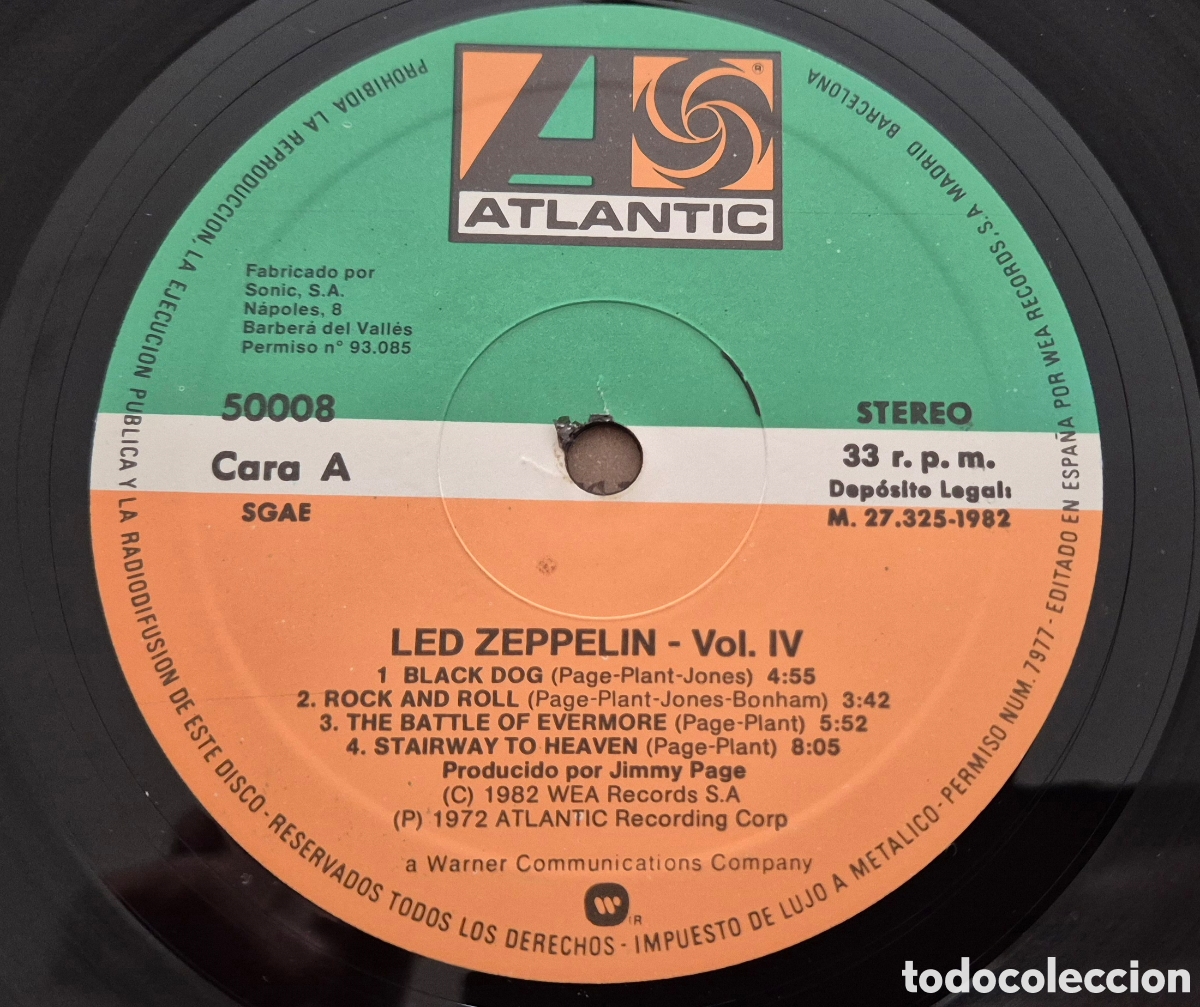 Discos de vinilo: Led Zeppelin - Led Zeppelin IV Lp Spain - Foto 6