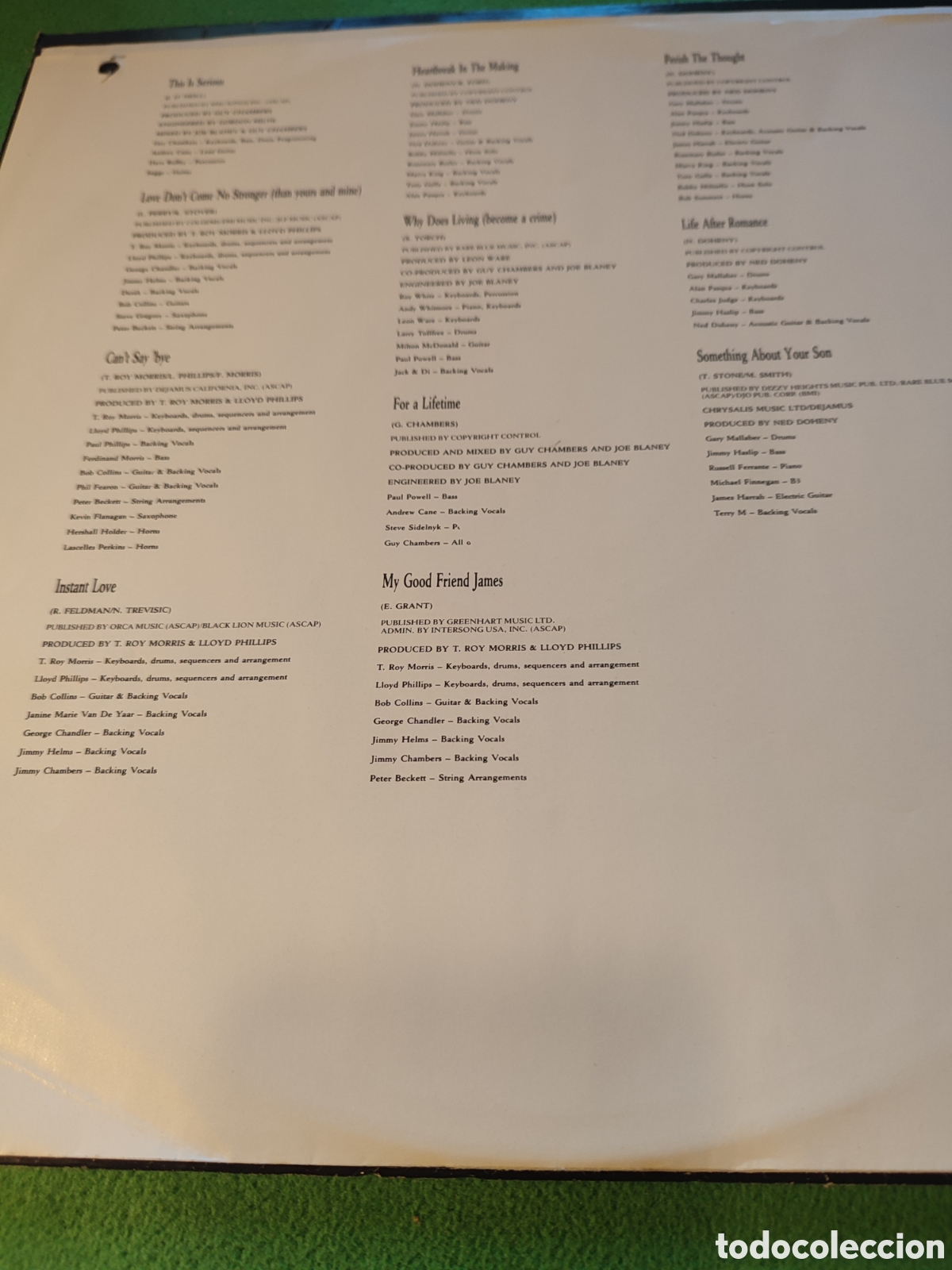 Discos de vinilo: Tony Stone - For a Lifetime edici&oacute;n inglesa - Foto 2