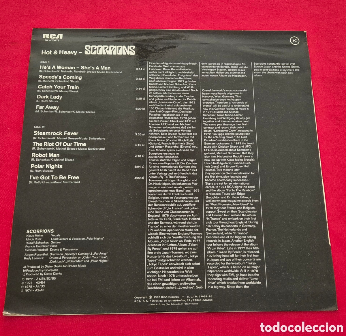 Discos de vinilo: Scorpions &ndash; Hot & Heavy LP - Foto 2