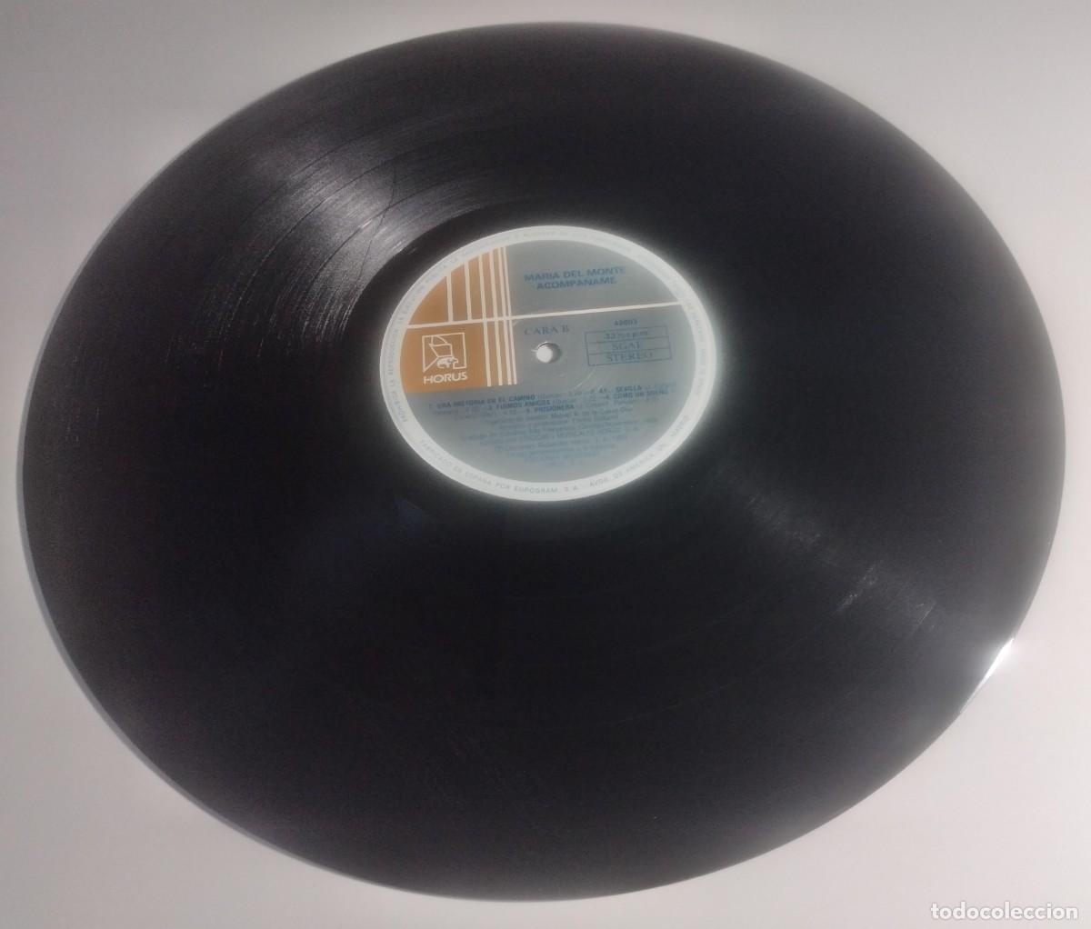 Discos de vinilo: Vinilo: MARIA DEL MONTE Acompa&ntilde;ame LP 1989 Horus - Foto 2