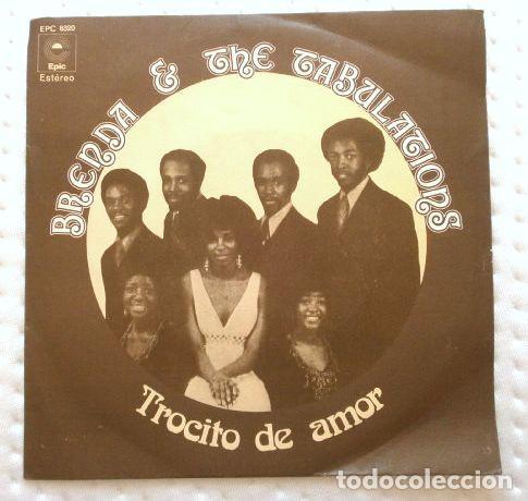 Discos de vinilo: BRENDA & THE TABULATIONS (Single 1972) TROCITO DE AMOR - Little bit of love