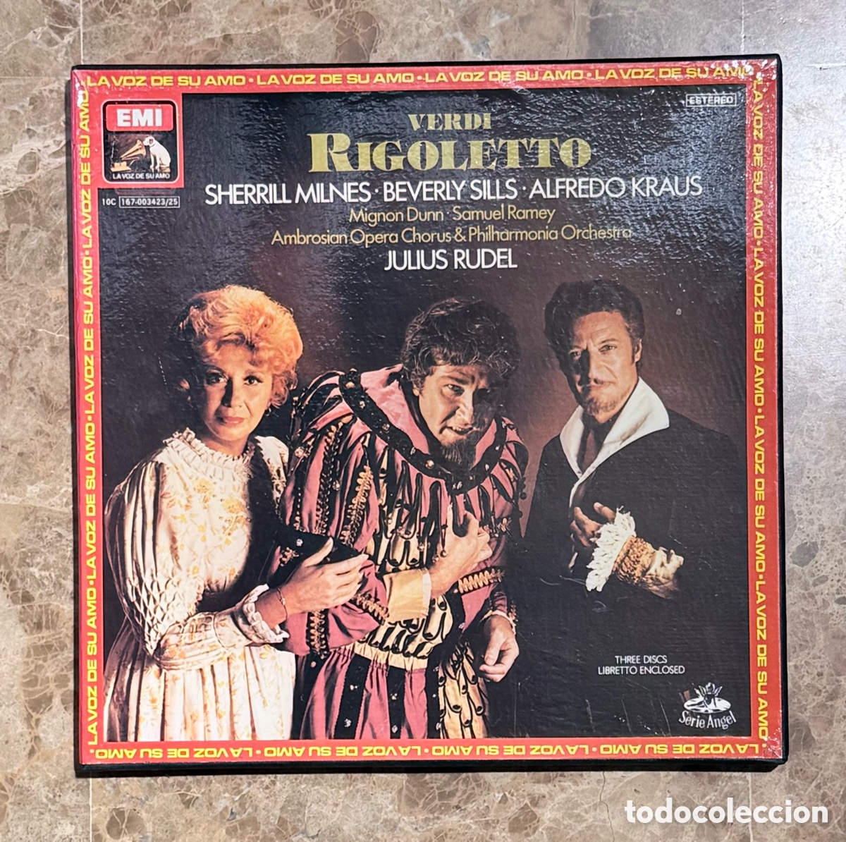Discos de vinilo: Verdi Rigoletto EMI 3 LP Box Set - Foto 1