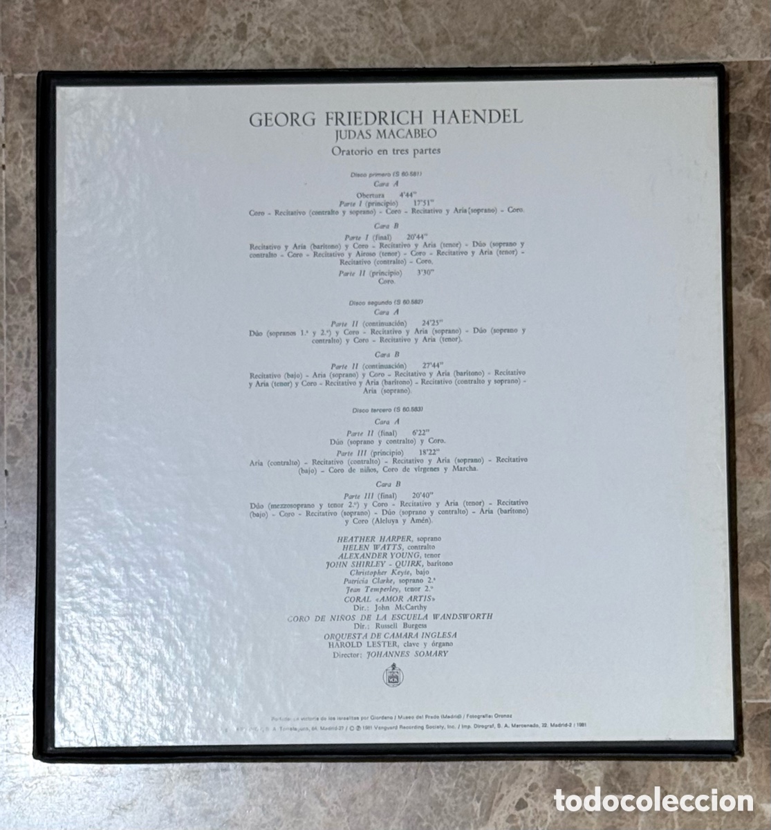 Discos de vinilo: Haendel Judas Macabeo Oratorio 3 LP Box - Foto 2