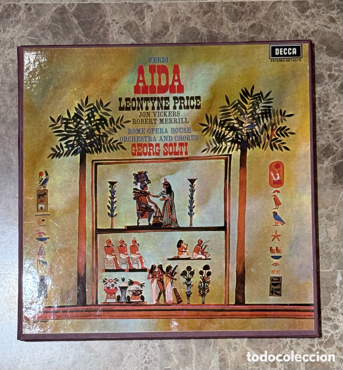 Discos de vinilo: AIDA VERDI 3 LPS BOX DECCA - Foto 1