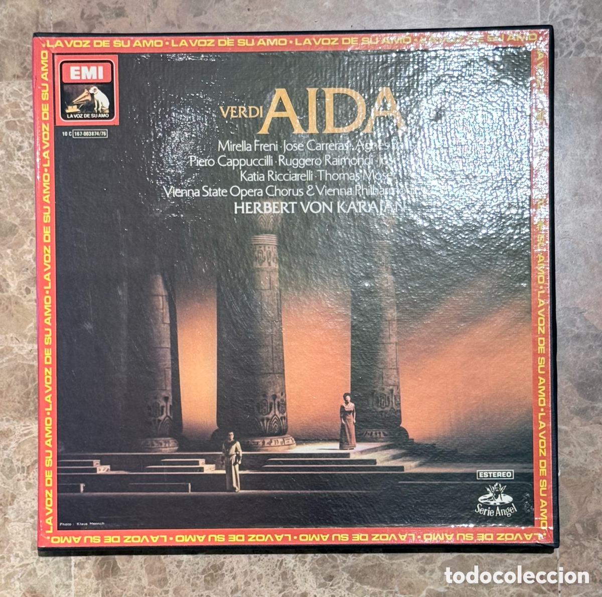 Discos de vinilo: VERDI. Opera Aida. Caja 3 Vinilos EMI