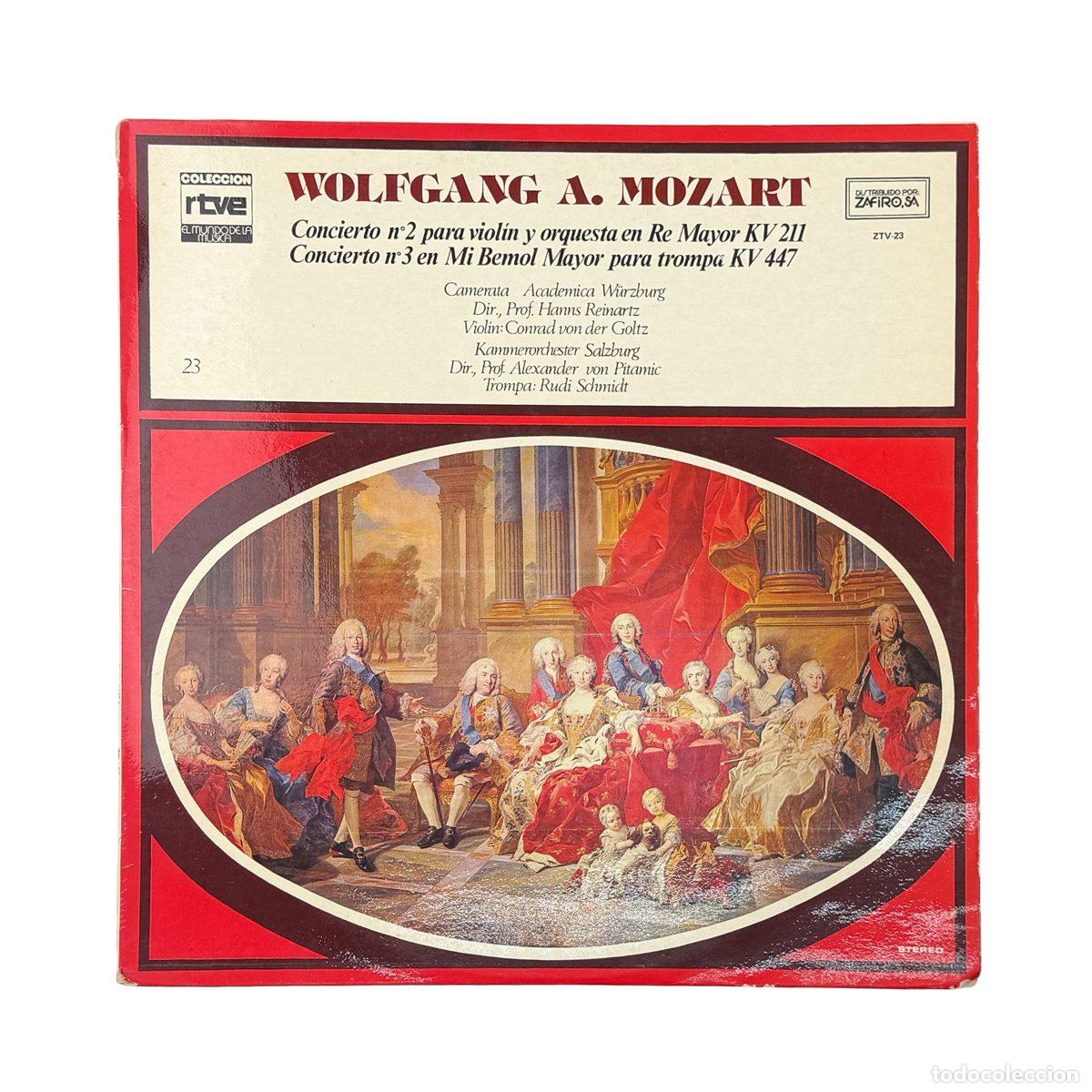 Disques de vinyle: LP. Wolfgang Amadeus Mozart. Concierto N&ordm; 2 Para Viol&iacute;n y Orquesta En Re Mayor KV 211... (VG+/VG+)