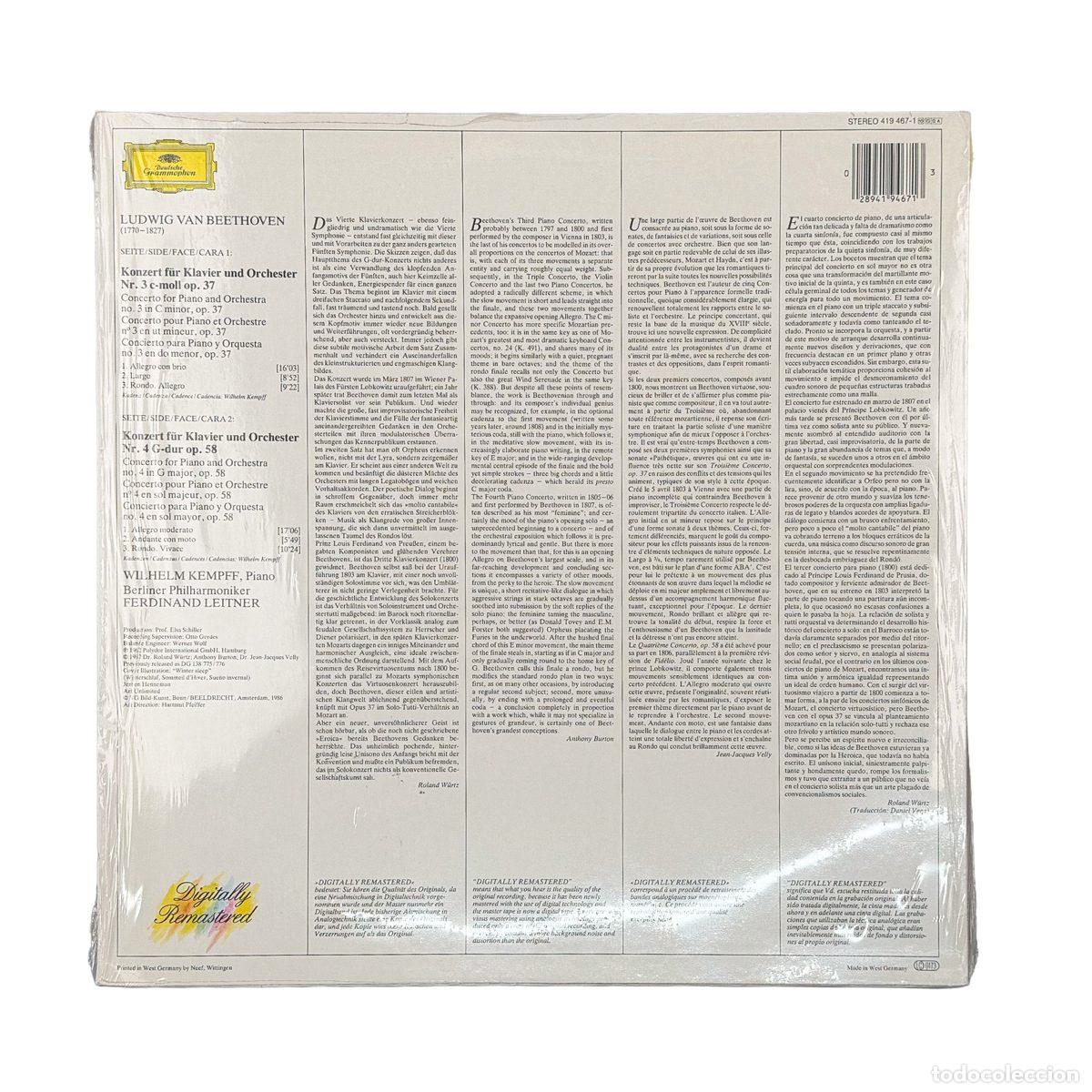 Disques de vinyle: LP. Ludwig van Beethoven. Klavierkonzerte Nr. 3 & 4 (VG+/VG+)