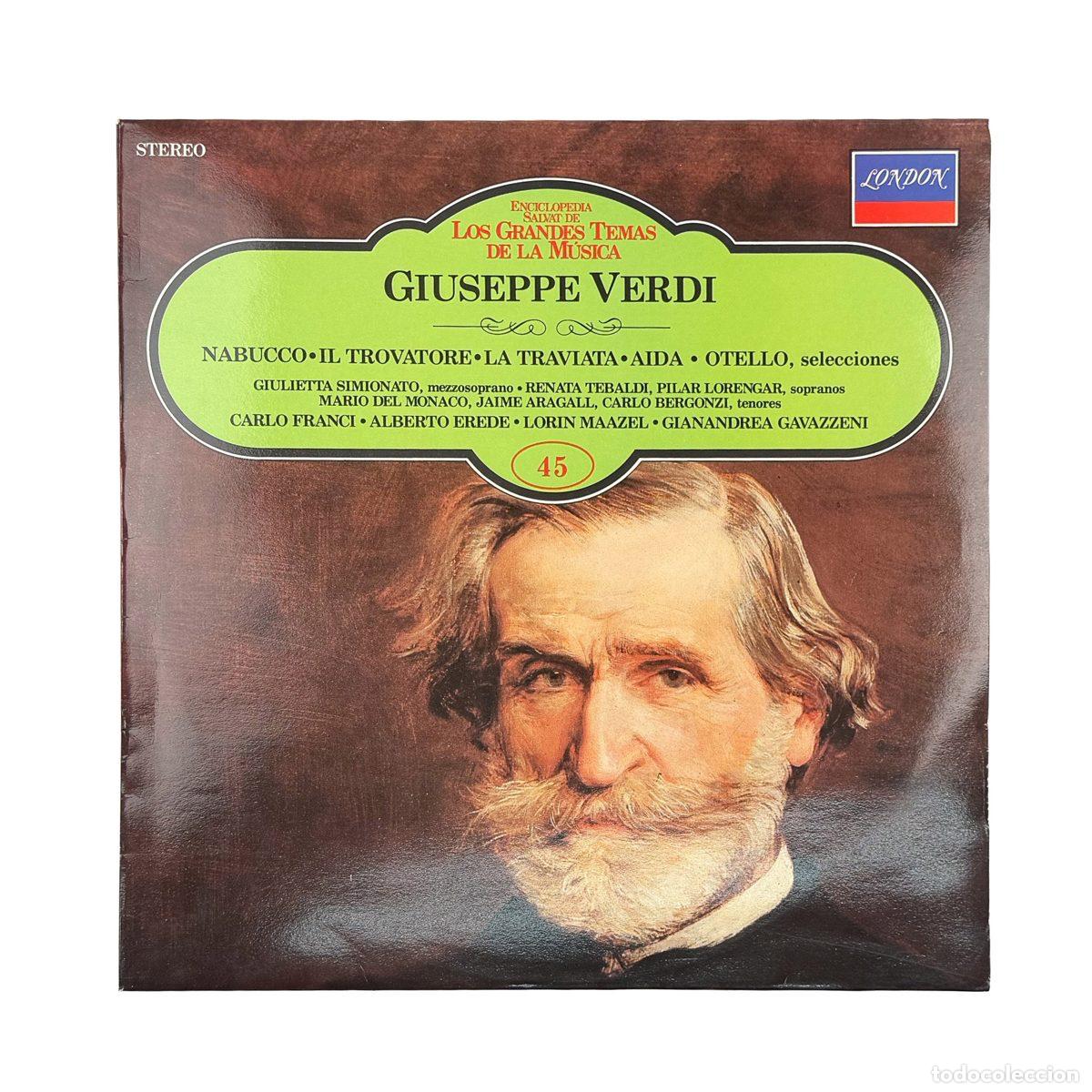 Disques de vinyle: LP. Giuseppe Verdi. Nabucco / Il Trovatore / La Traviata / Aida / Otello Selecciones (VG+/VG+)