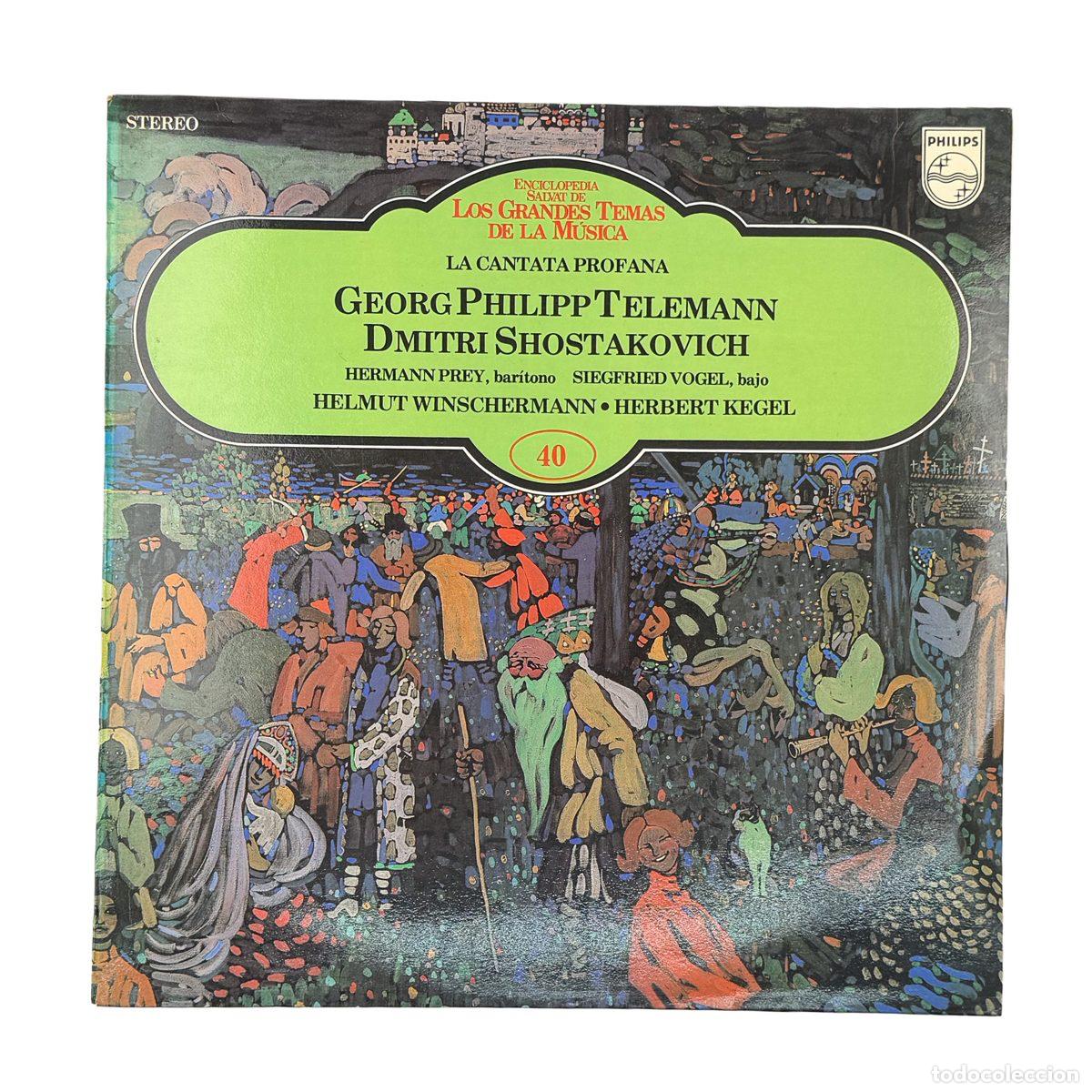 Disques de vinyle: LP. Georg Philipp Telemann / Dmitri Shostakovich. La Cantata Profana (VG+/NM)