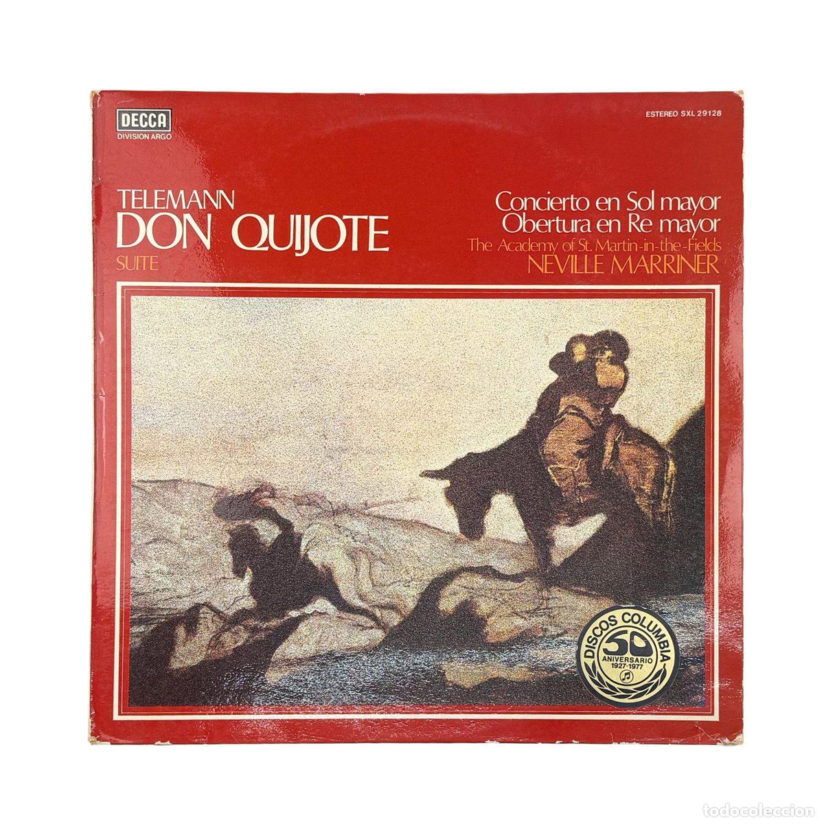 Dischi in vinile: LP. Georg Philipp Telemann. Martin-in-the-Fields, Sir Neville Marriner. Don Quijote Suite... (NM/NM)