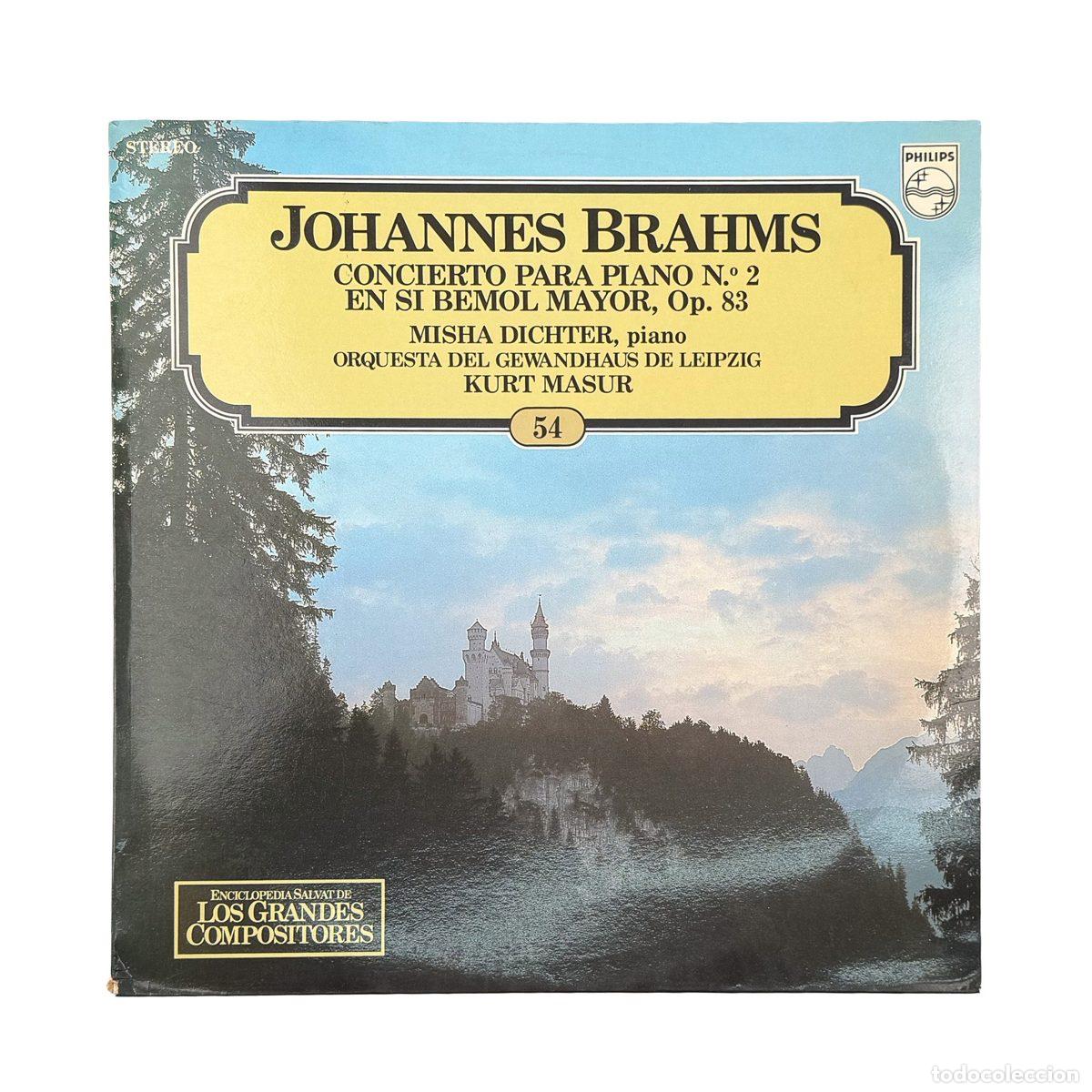 Dischi in vinile: LP. Johannes Brahms. Concierto Para Piano N.&ordm; 2 En Si Bemol Mayor, Op. 83 (VG+/NM)