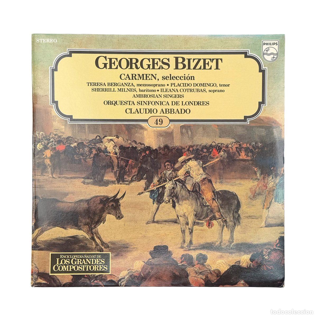 Dischi in vinile: LP. Georges Bizet, London Symphony Orchestra, Claudio Abbado. Carmen, Selecci&oacute;n (NM/NM)