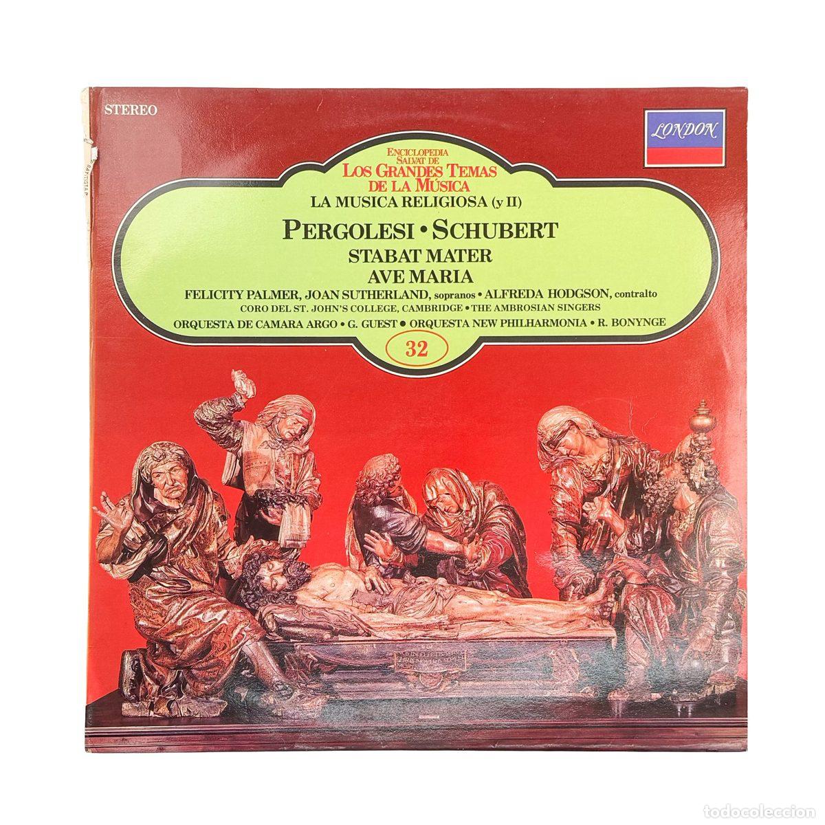 Dischi in vinile: LP. Giovanni Battista Pergolesi / Franz Schubert. La Musica Religiosa (y 2) (VG/VG+)