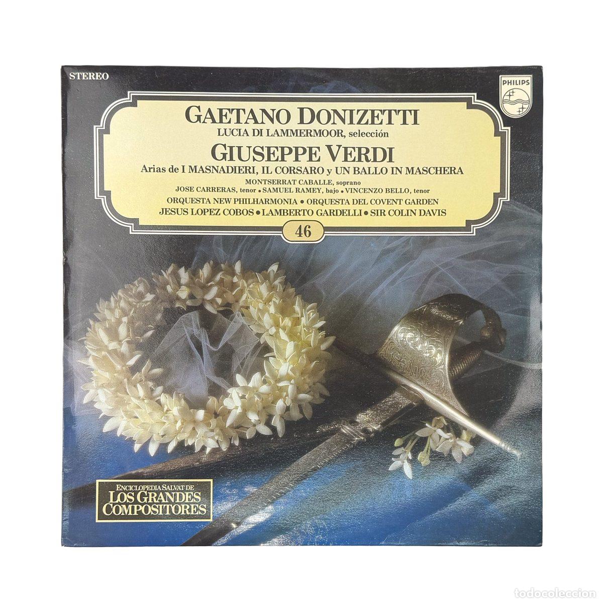 Dischi in vinile: LP. Gaetano Donizetti. Lucia Di Lammermoor, Selecci&oacute;n / Arias De I Masnadieri, El Corsari... (NM/NM)