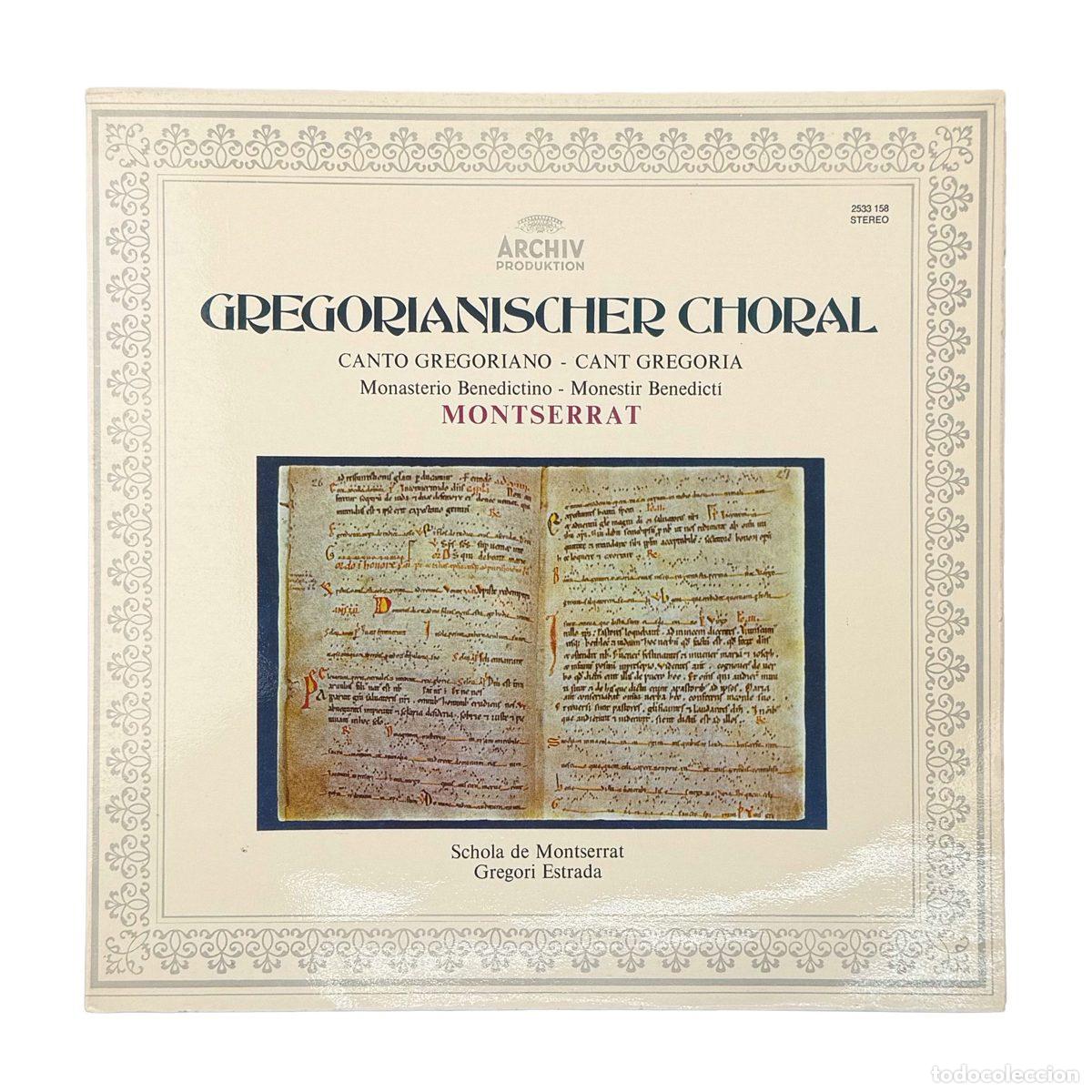 Dischi in vinile: LP. Schola De Montserrat, Gregori Estrada. Gregorianischer Choral (NM/NM)