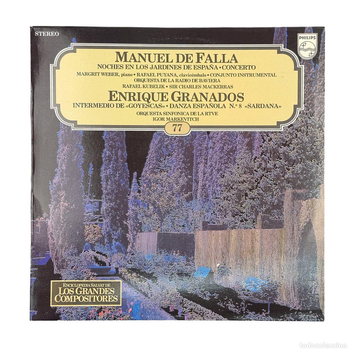 Vinyl records: LP. Manuel De Falla. Noches En Los Jardines De Espa&ntilde;a / Concerto / Intermedio De Goyescas... (NM/NM)