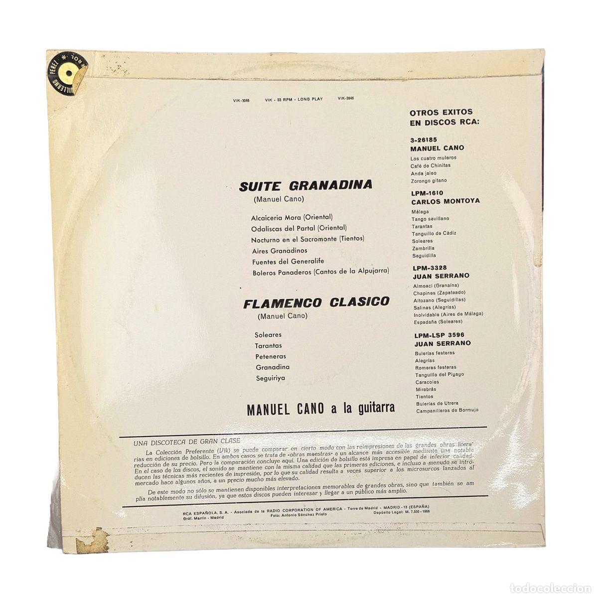 Discos de vinilo: LP. Manuel Cano. Suite Granadina (VG+/VG+) - Foto 2