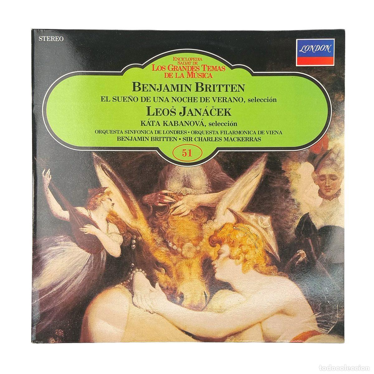 Discos de vinilo: LP. Benjamin Britten. El Sue&ntilde;o De Una Noche De Verano (Seleccion) / Kata Kabanova (Sele... (VG+/VG+)