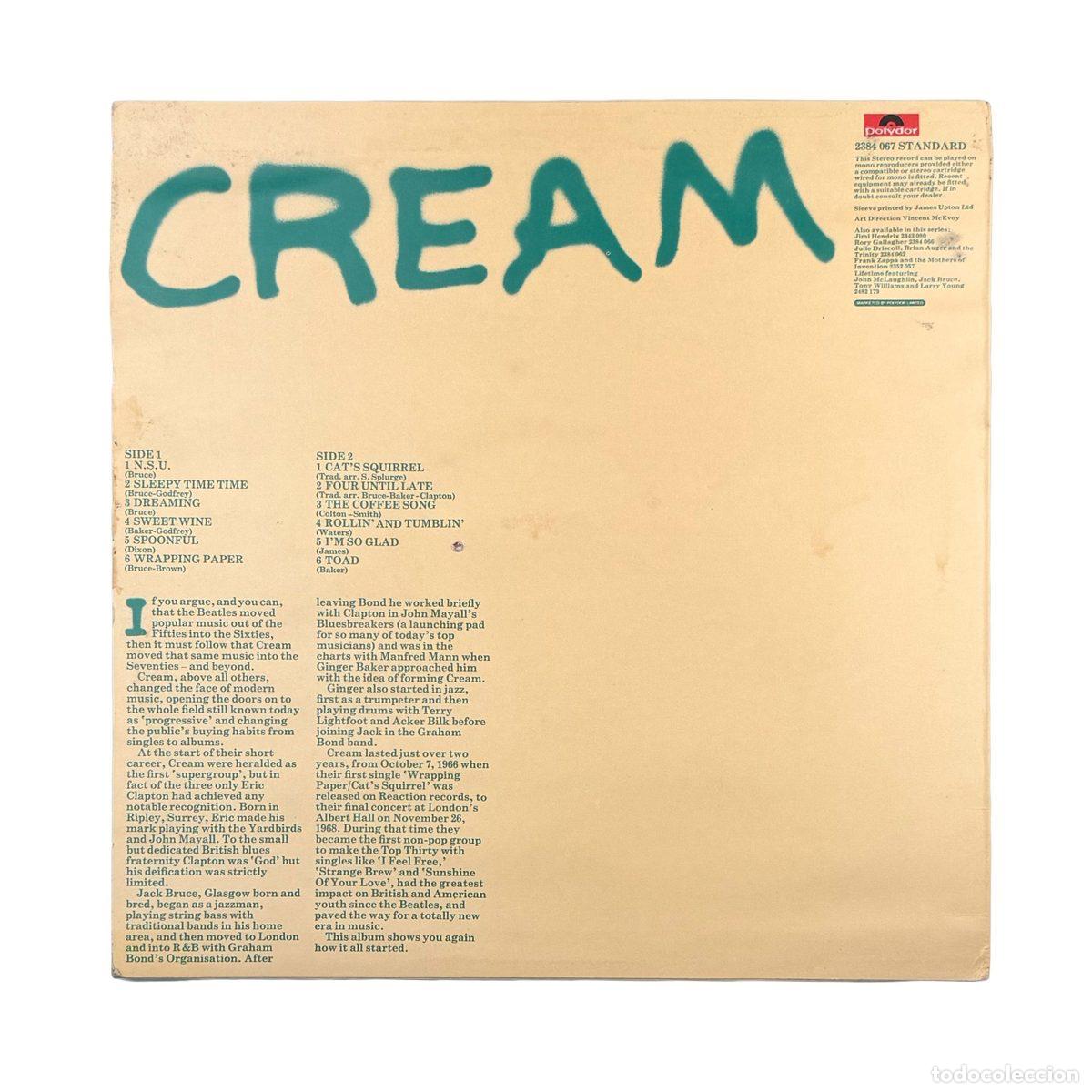 Discos de vinilo: LP. Cream. Cream (VG+/VG) - Foto 2
