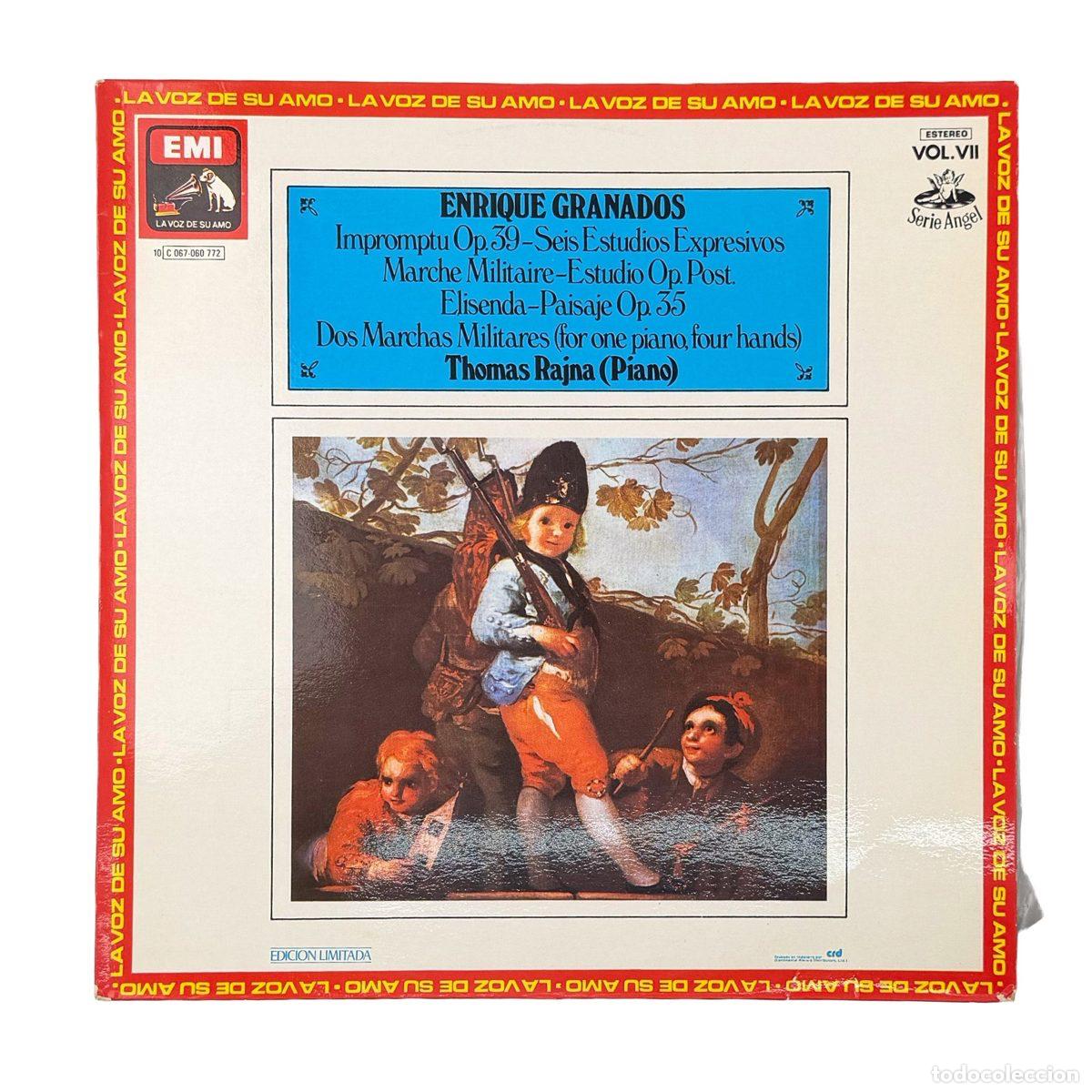 Discos de vinilo: LP. Enrique Granados Piano: Thomas Rajna. La Obra Completa Para Piano - Vol. VII (NM/NM)