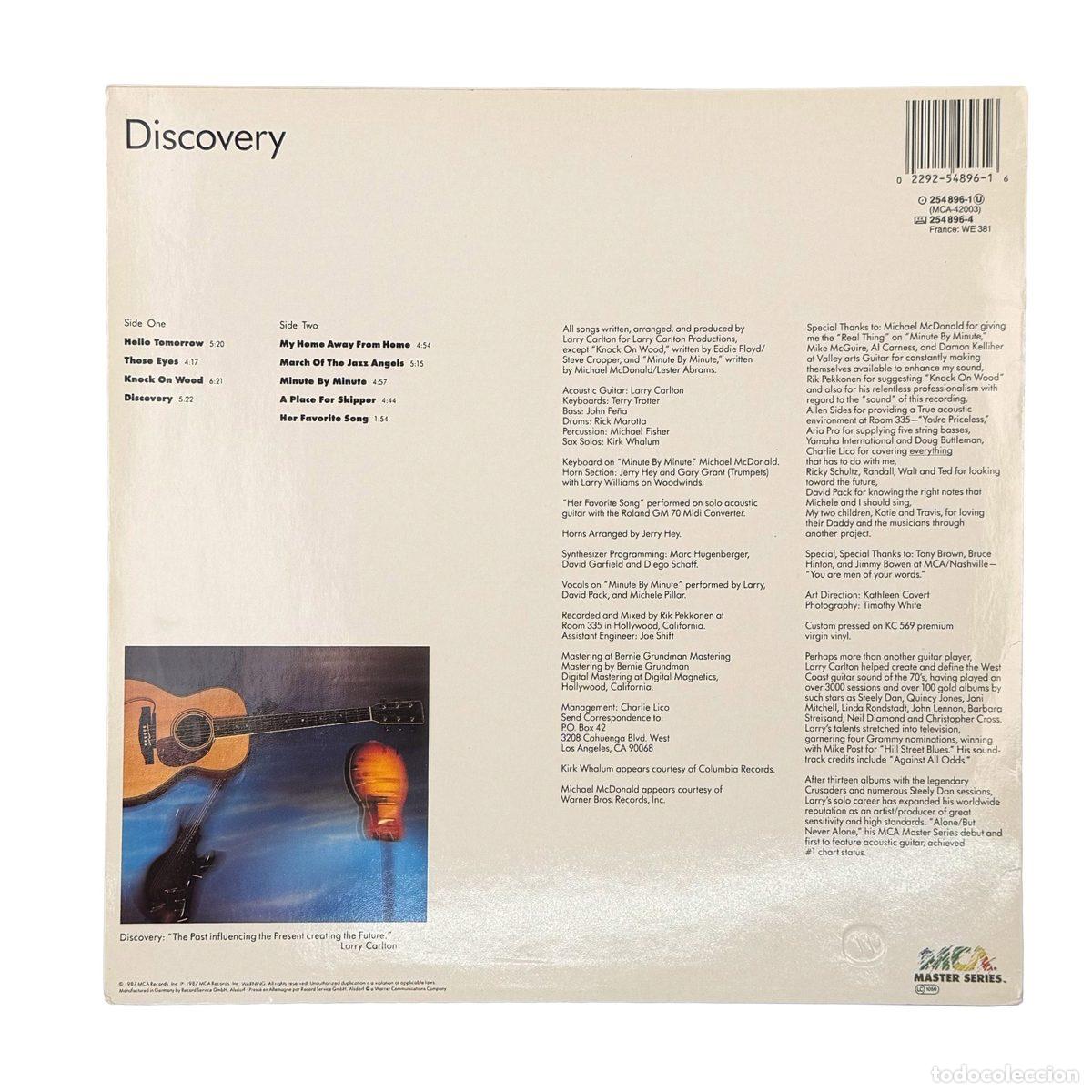 Discos de vinilo: LP. Larry Carlton. Discovery (VG+/VG+) - Foto 2