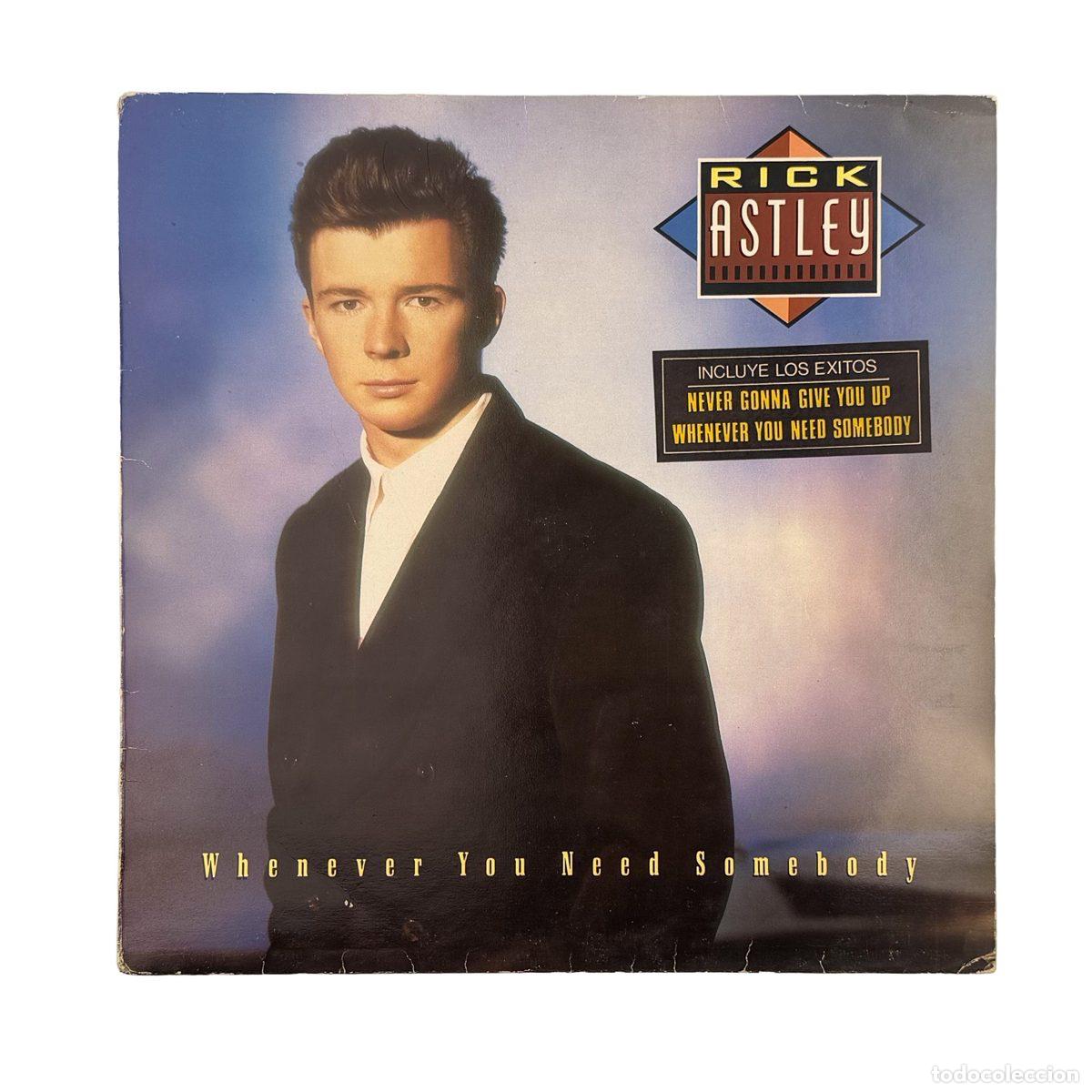 Discos de vinilo: LP. Rick Astley. Whenever You Need Somebody (G+/VG+)