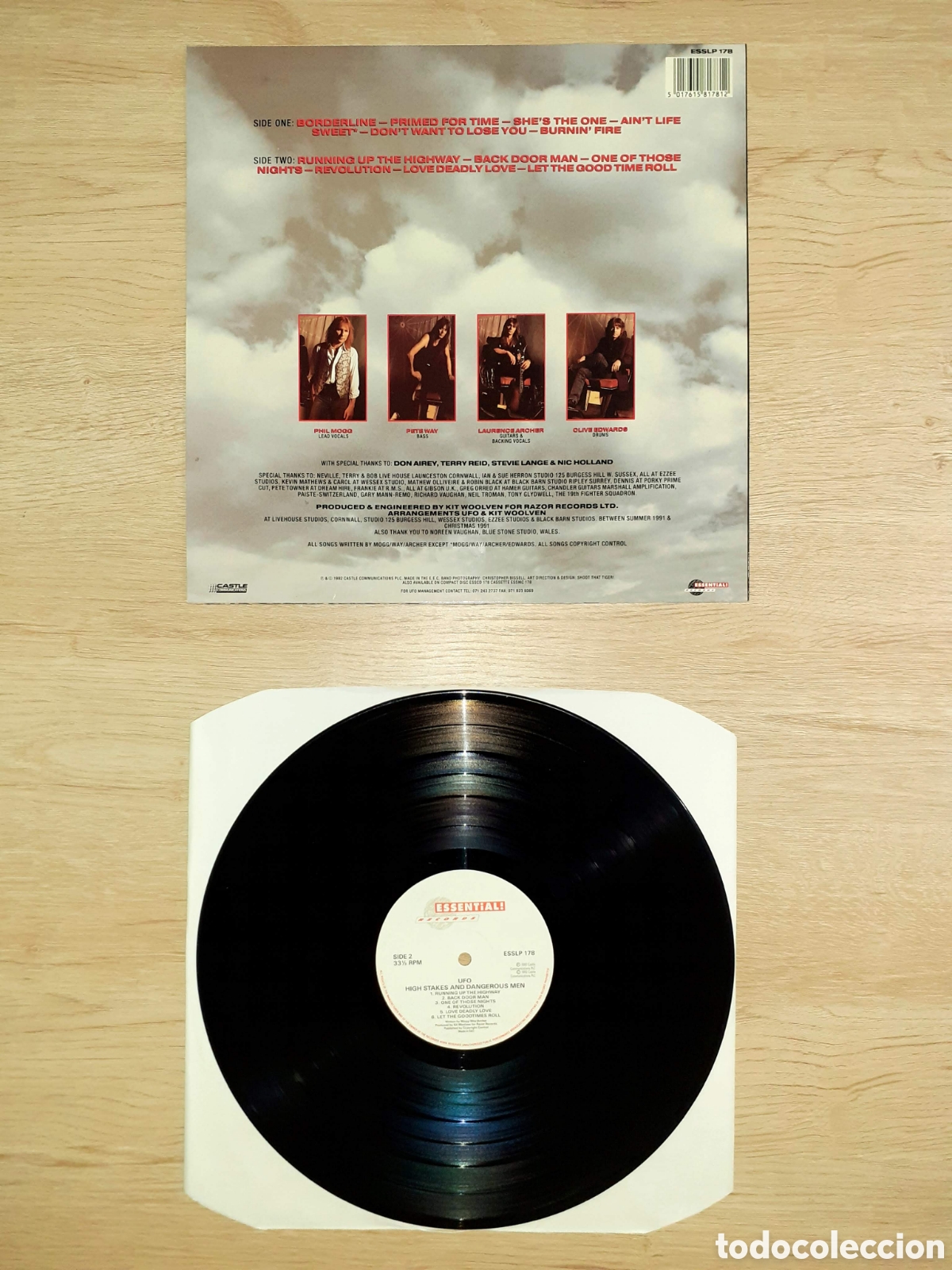 Discos de vinilo: Disco vinilo LP de UFO: HIGH STAKES & DANGEROUS MEN. - Foto 2