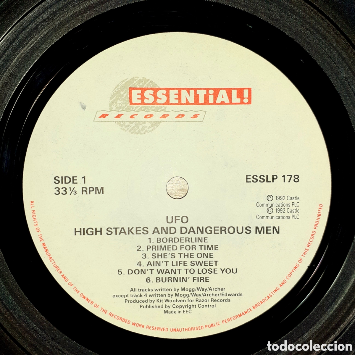 Discos de vinilo: Disco vinilo LP de UFO: HIGH STAKES & DANGEROUS MEN. - Foto 3