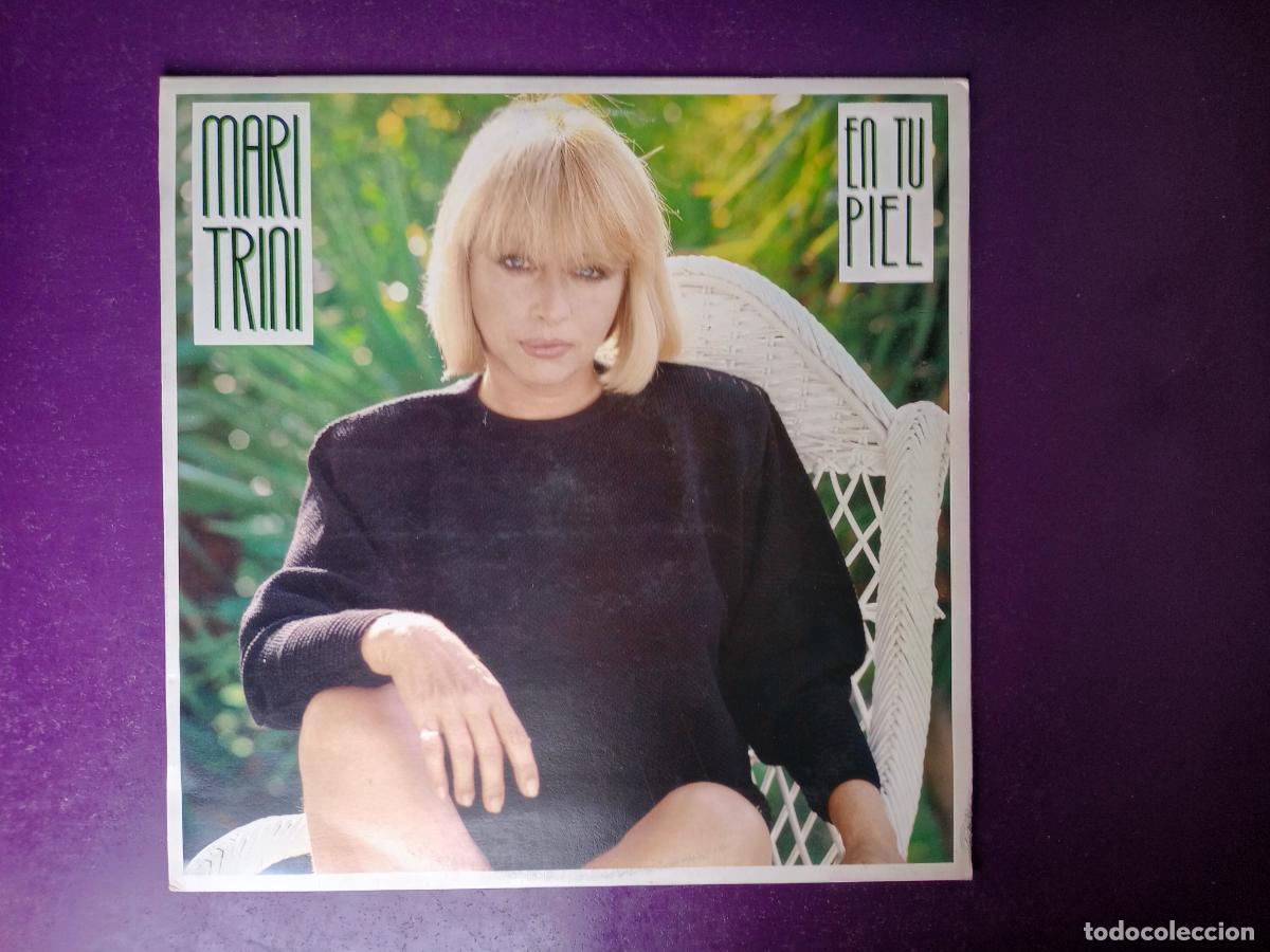 Discos de vinilo: Mari Trini &ndash; En Tu Piel - LP HISPAVOX 1987 - SE&Ntilde;ALES LEVES DE USO, ENCARTE