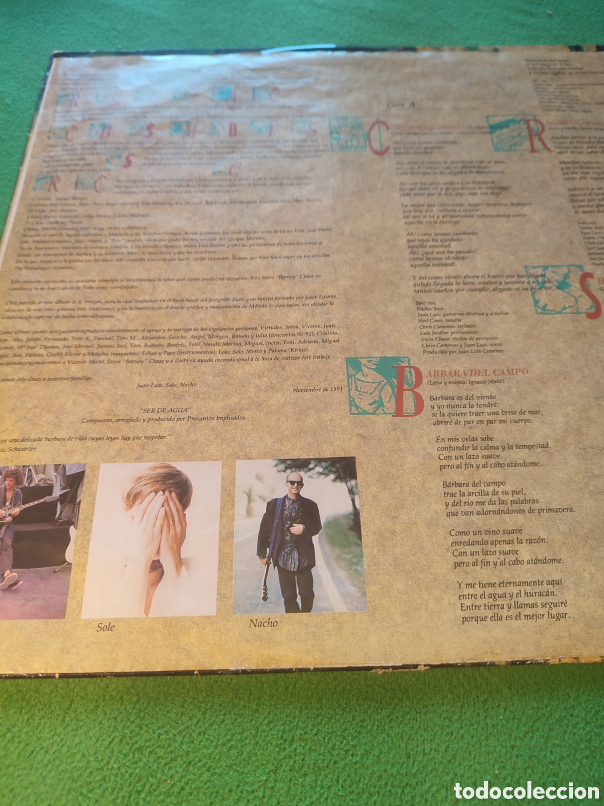 Discos de vinilo: Presuntos Implicados - Ser de agua 1991 - Foto 2