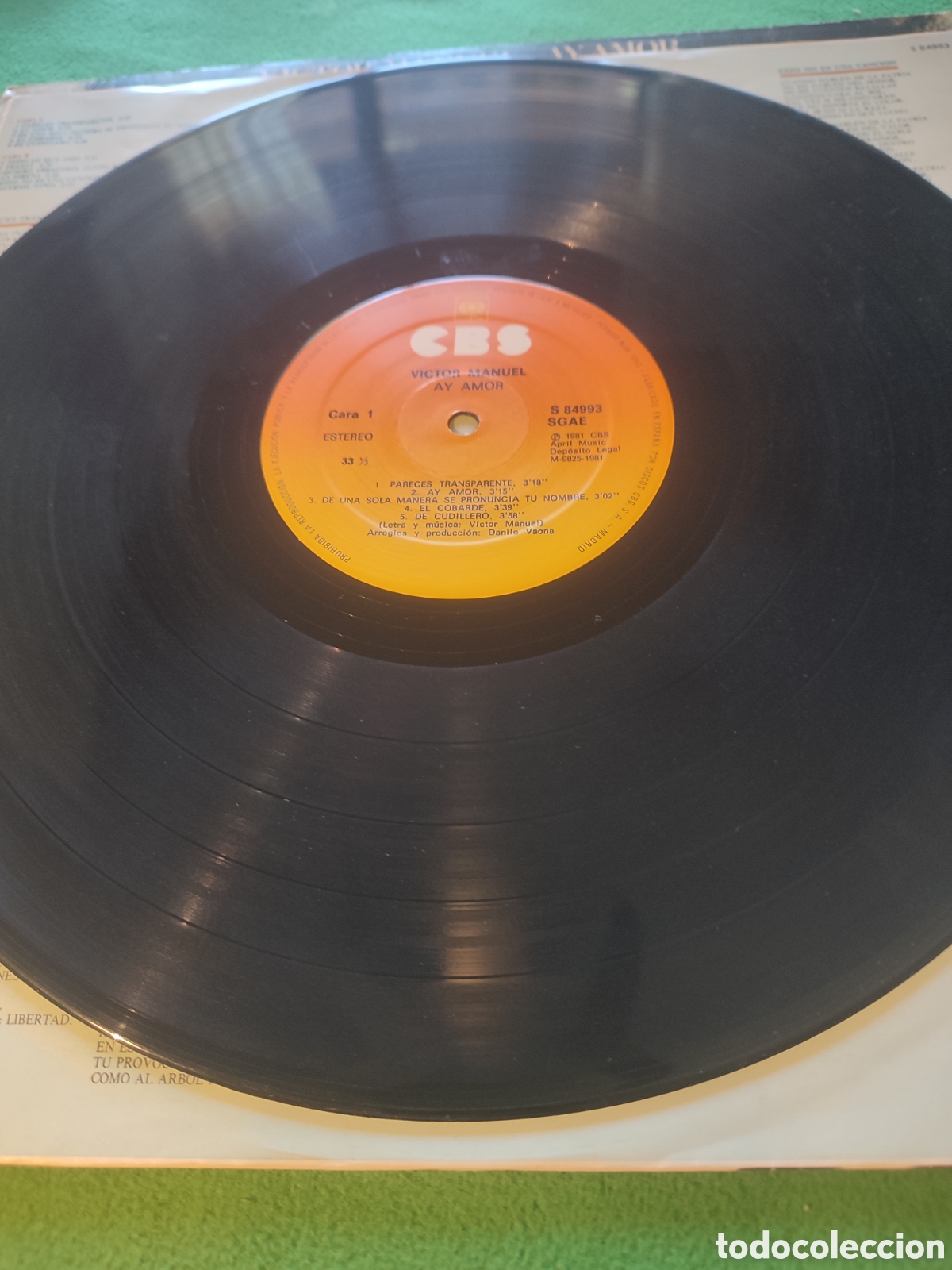 Discos de vinilo: V&iacute;ctor Manuel - Ay amor edicion 1981 - Foto 3
