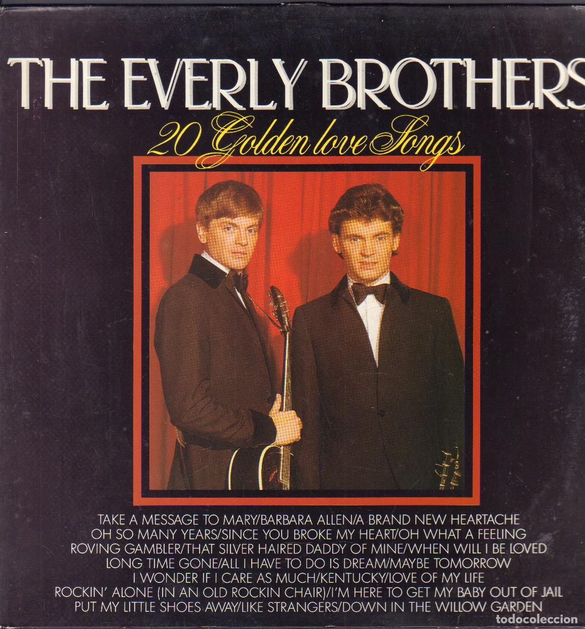 Discos de vinilo: THE EVERLY BROTHERS - 20 GOLDEN LOVE SONGS / MESSAGE TO MARY.../ LP MASTERS RF-27060